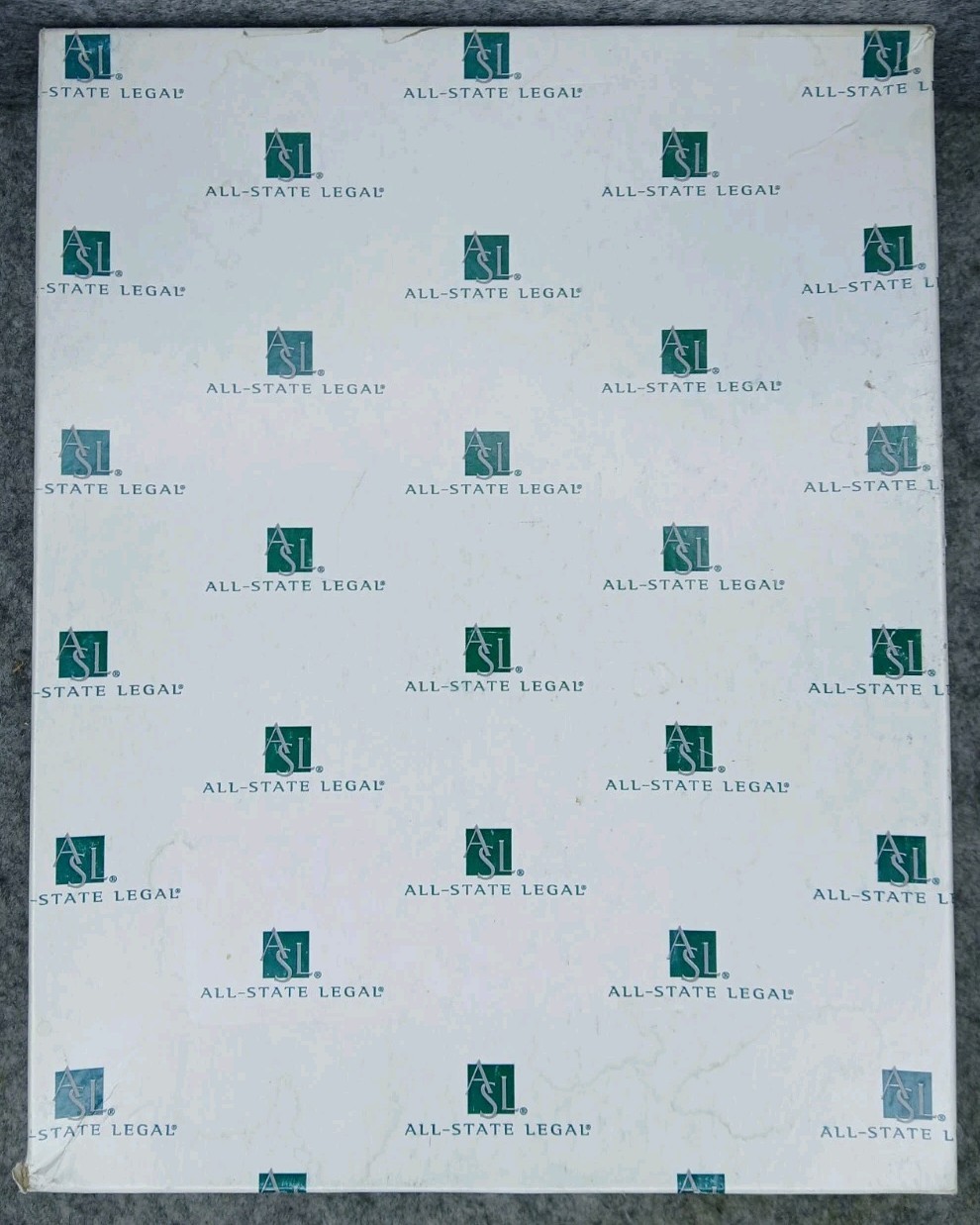 All-State Legal Bond Paper 8.5×11 Black Ruled 20lb White Ream ~90% Full