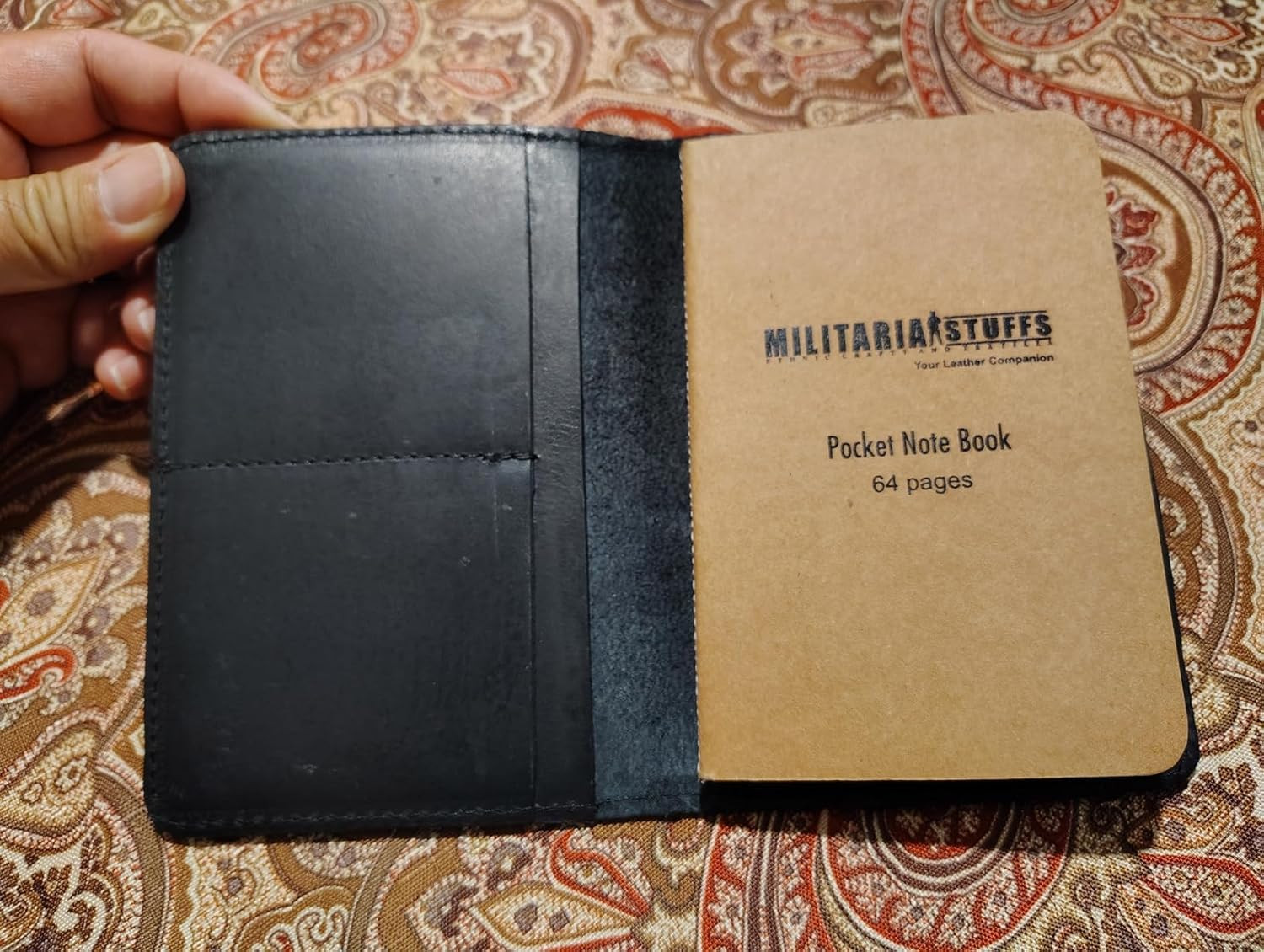 Leather Journal Cover for Field Notes, Notebook Cover for Moleskine Cahier, Vint