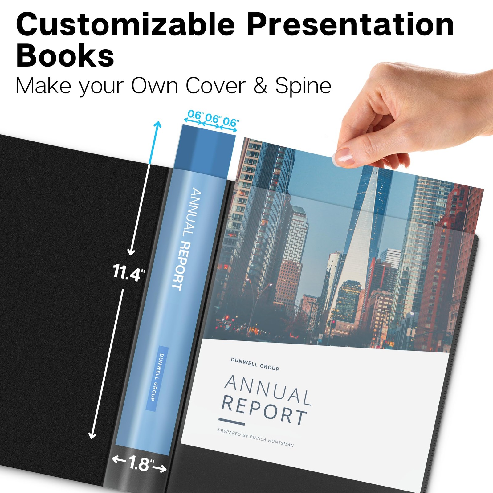 Dunwell Presentation Binder 24-Pocket, Displays 48 Pages, 8.5×11 Portfolio Bi…