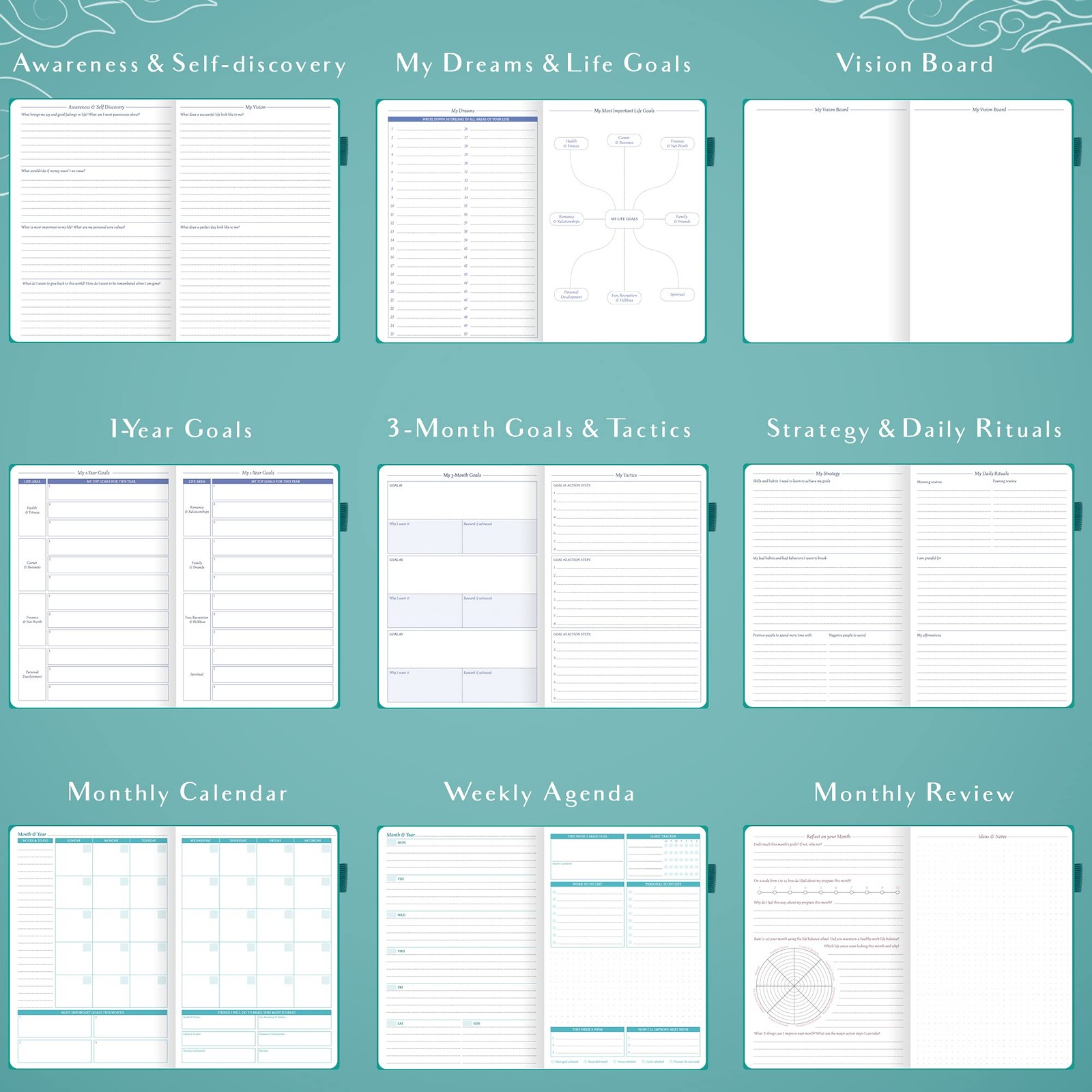 Legend Weekly Colorful Planner 2nd Edition – Undated Life & Work Agenda Journ…