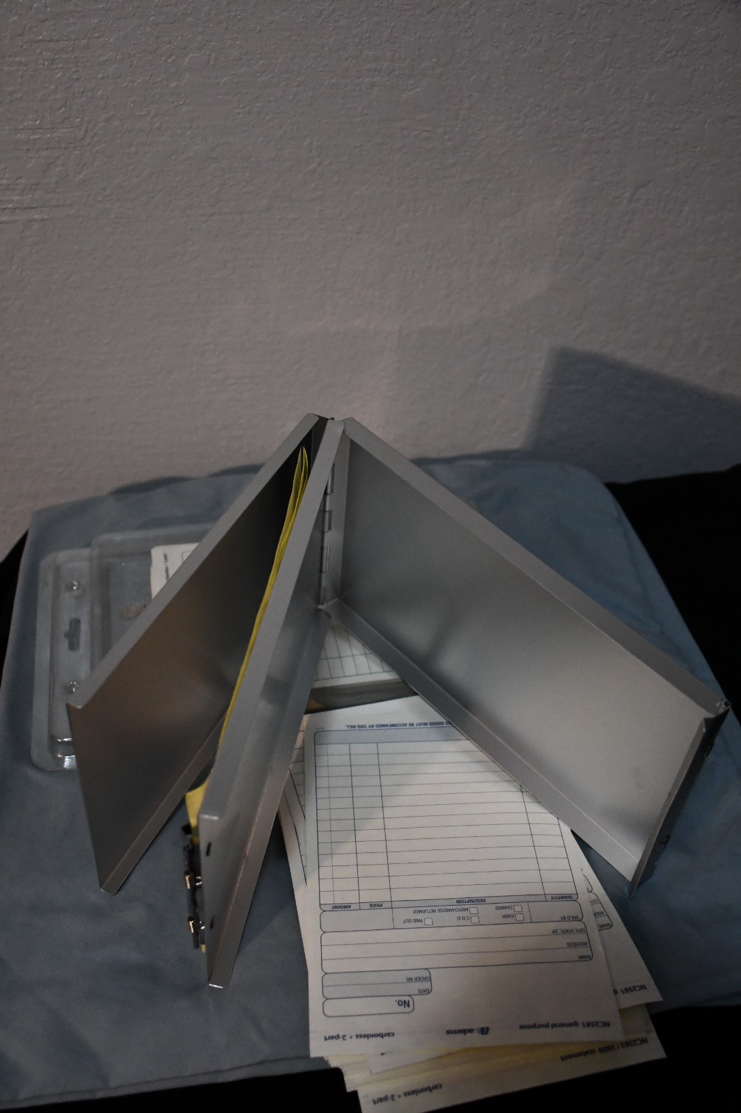 NEW! 6″ x 9″ Stainless Steel Invoice Clip Board with Blank Invoice Forms