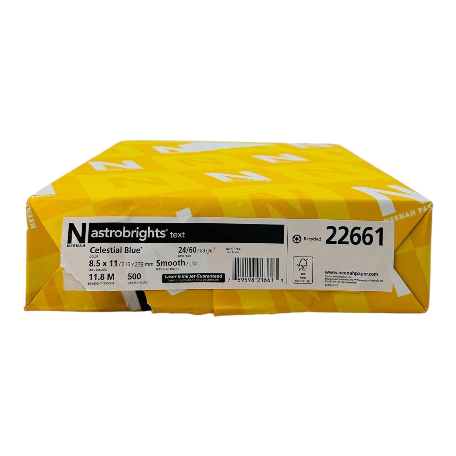 Neenah Astrobrights Text 8.5″ x 11″ Celestial Blue Copy Paper 24 lb 500 Sheets