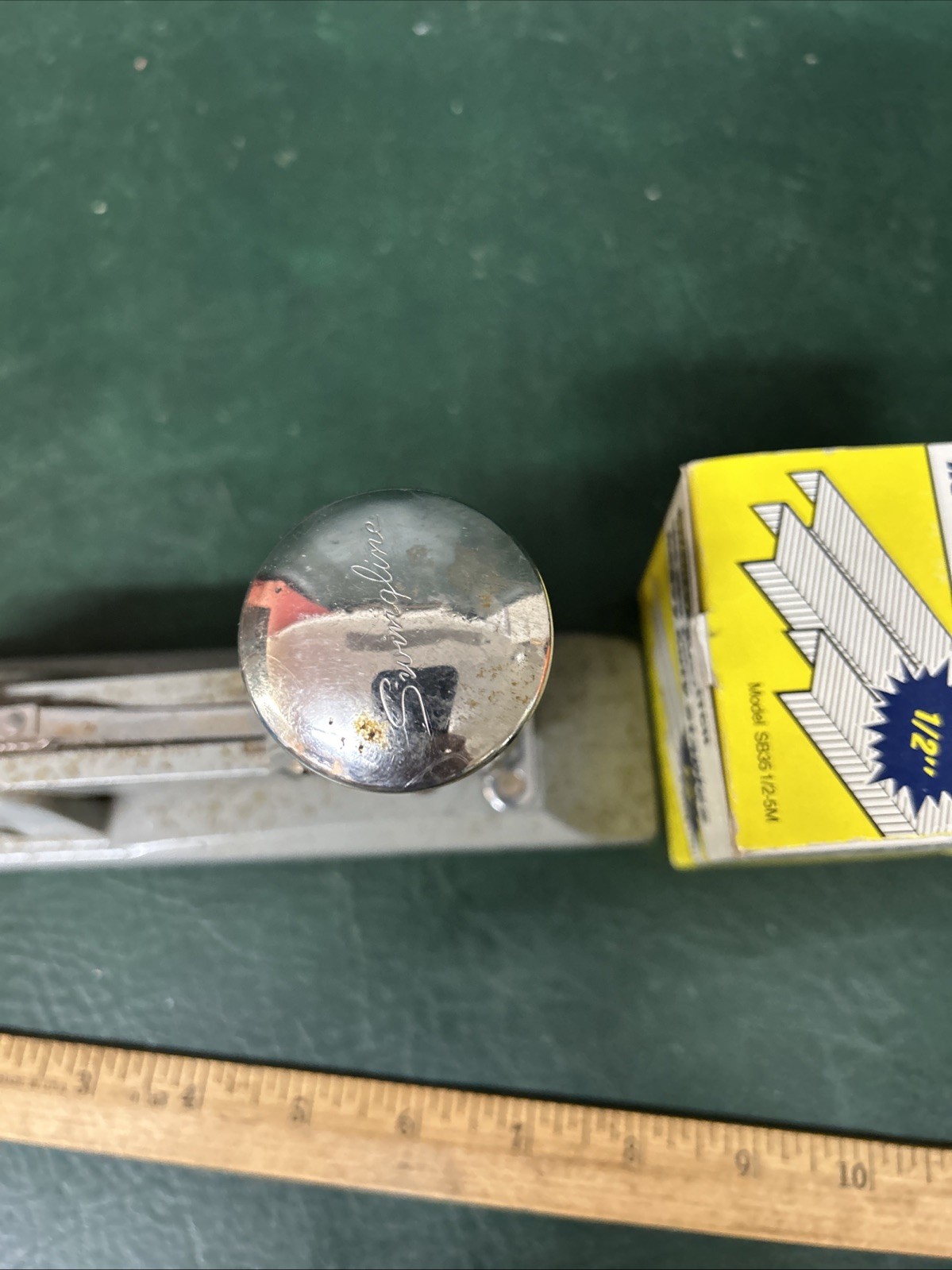 VINTAGE RETRO 1940s Swingline No. 13 Heavy Duty Industrial Stapler USA & staples