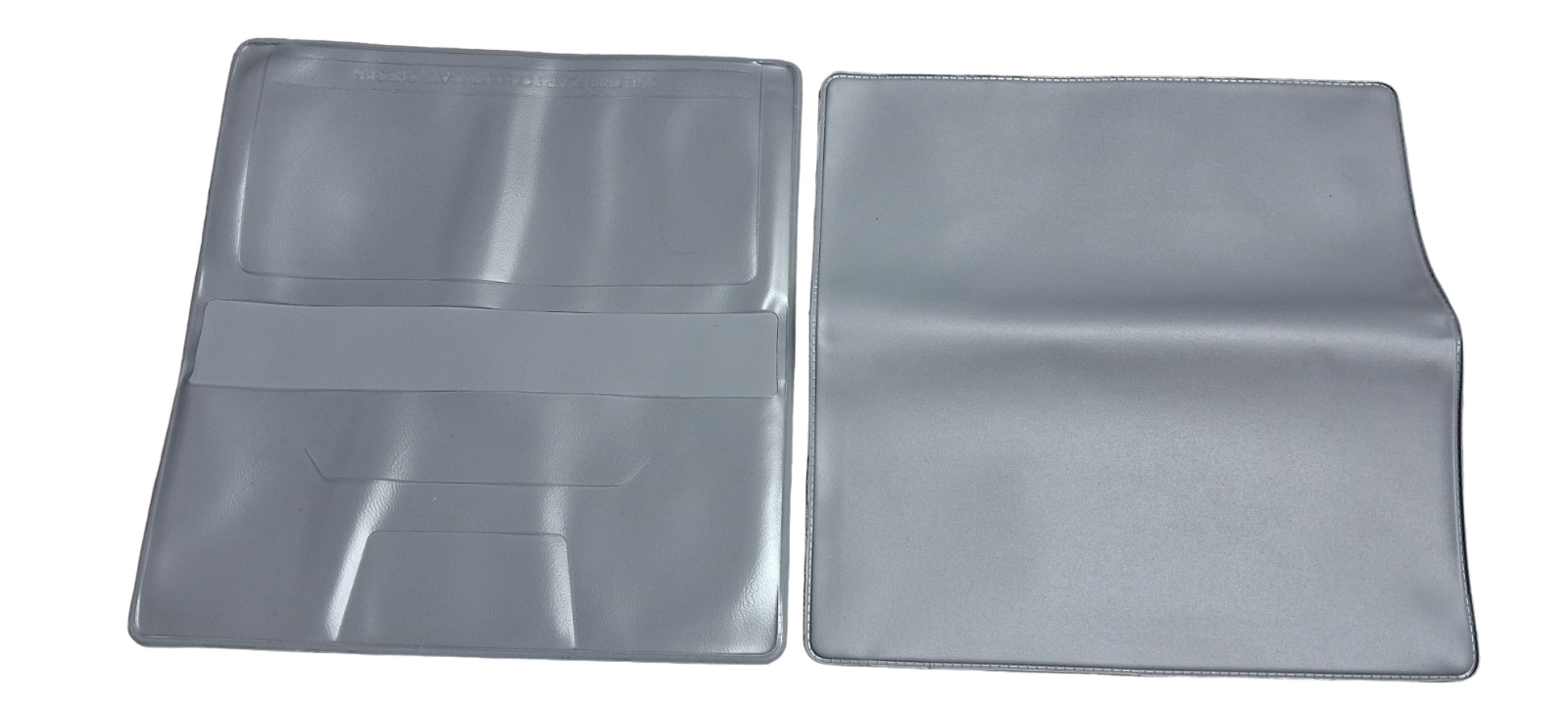 1 Gray Vinyl Checkbook Cover Standard Top Stub 6- 1/4″ x 3-3/8″ New