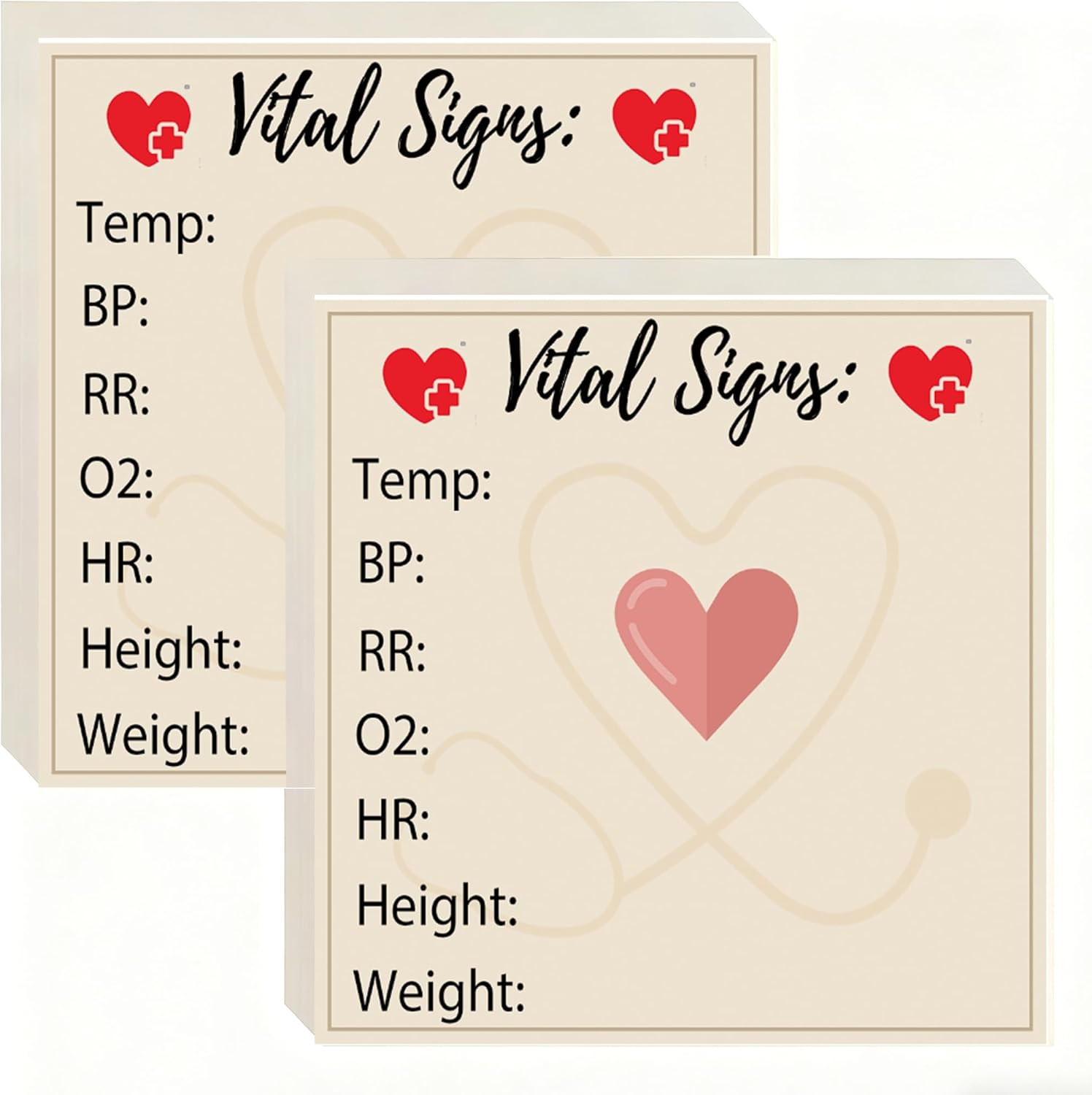200 Nurse Pad Notes for Vital Signs – Daily Monitoring Memo Pads
