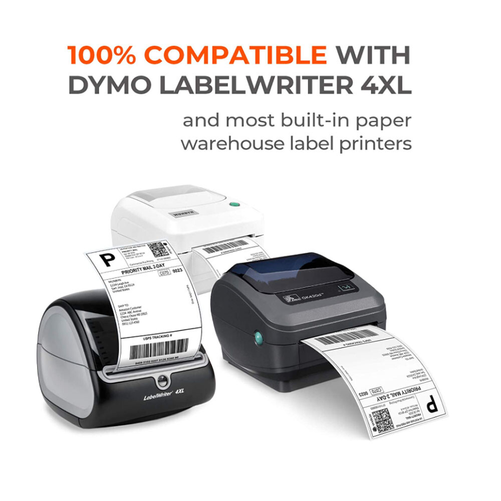 6 Rolls DYMO 4XL Labels Direct Thermal Shipping Labels 4″x6″ 1744907 Compatible