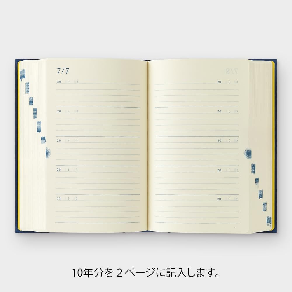 DESIGNPHIL 12397006 Diary, 10 Years Consecutive Door, Navy Blue