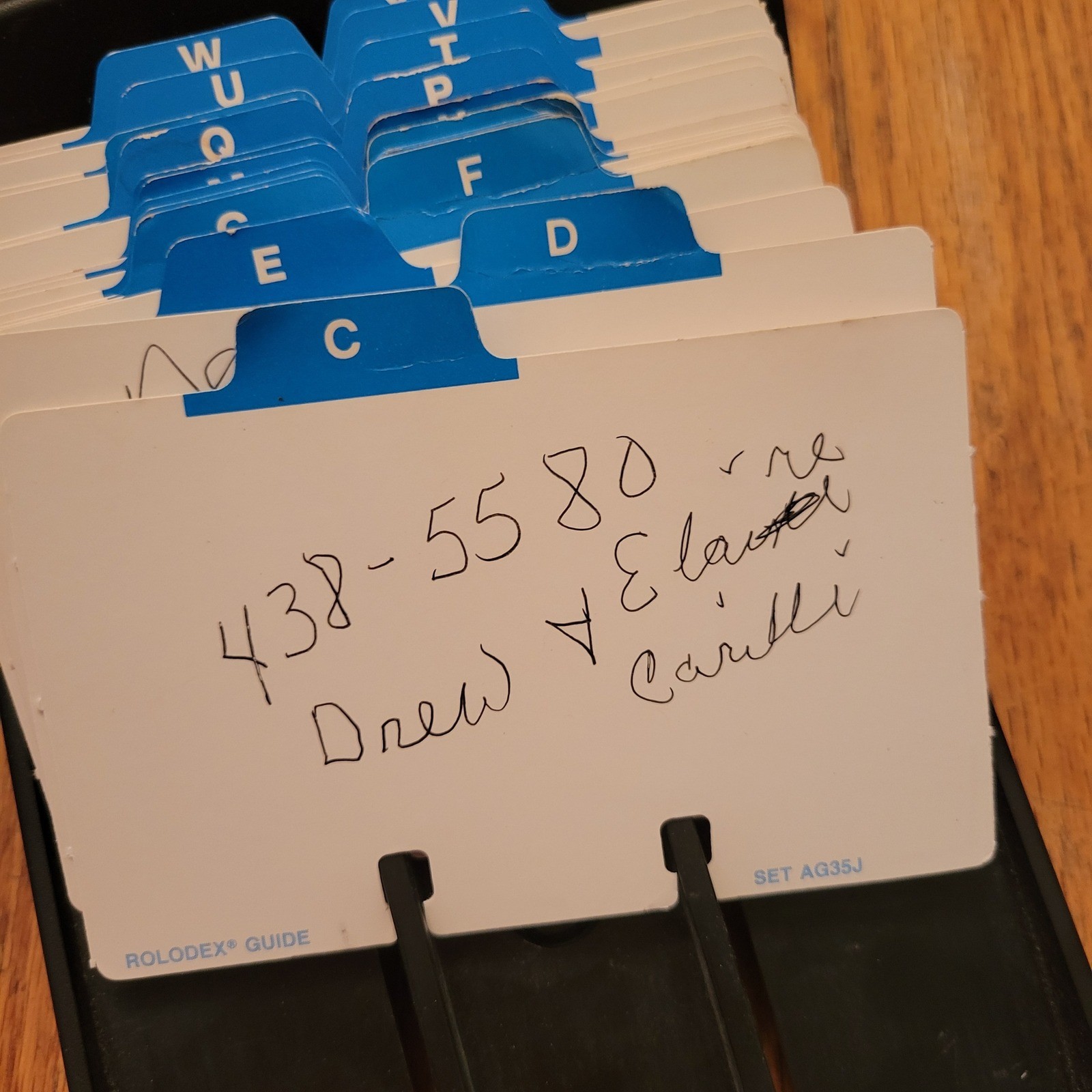 Rolodex Card File Organizer Black NVIP-35 Vintage Office Memorydex Retro USA