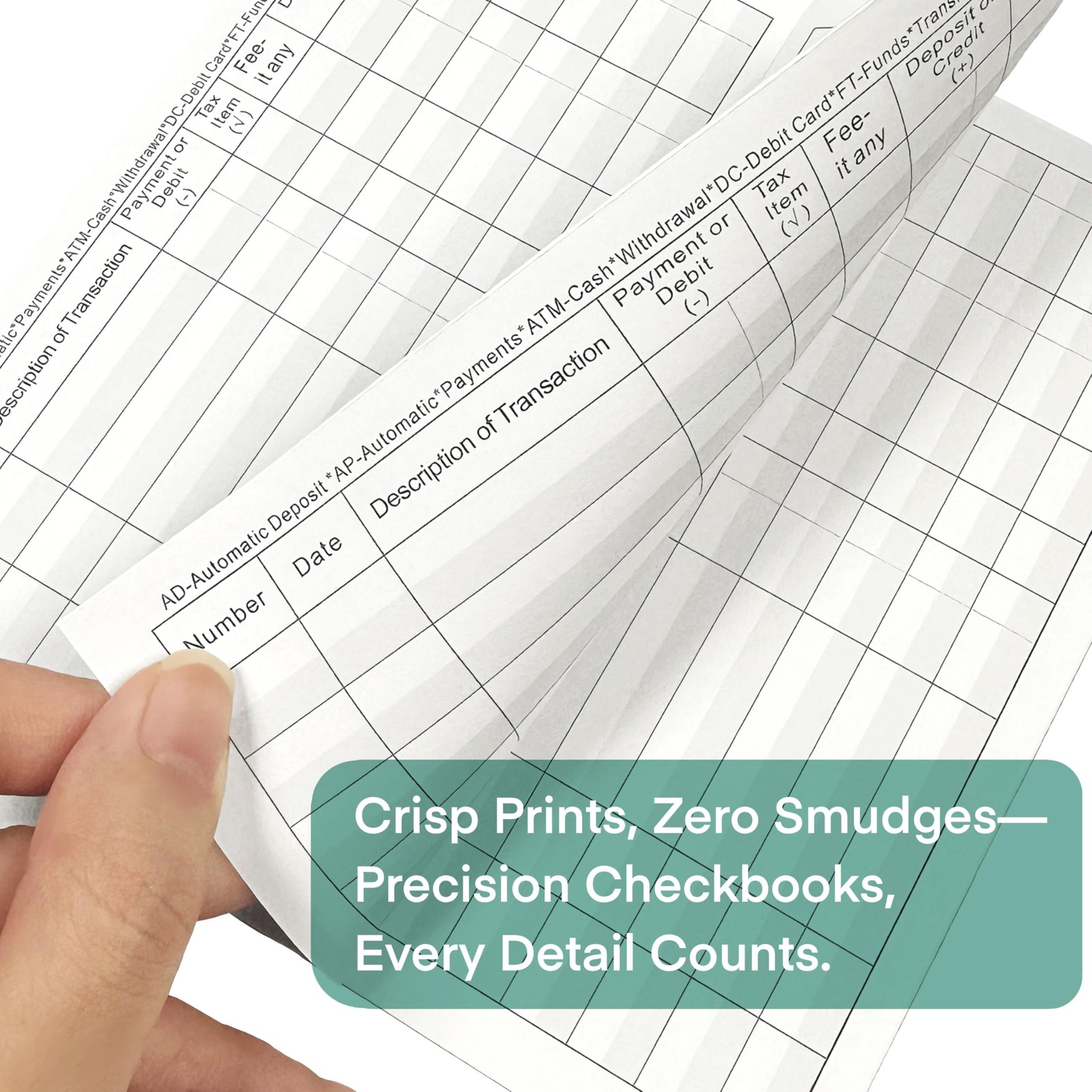 12 Pack 6×3 Check Registers Personal Blank Ledger Transaction Records Banking