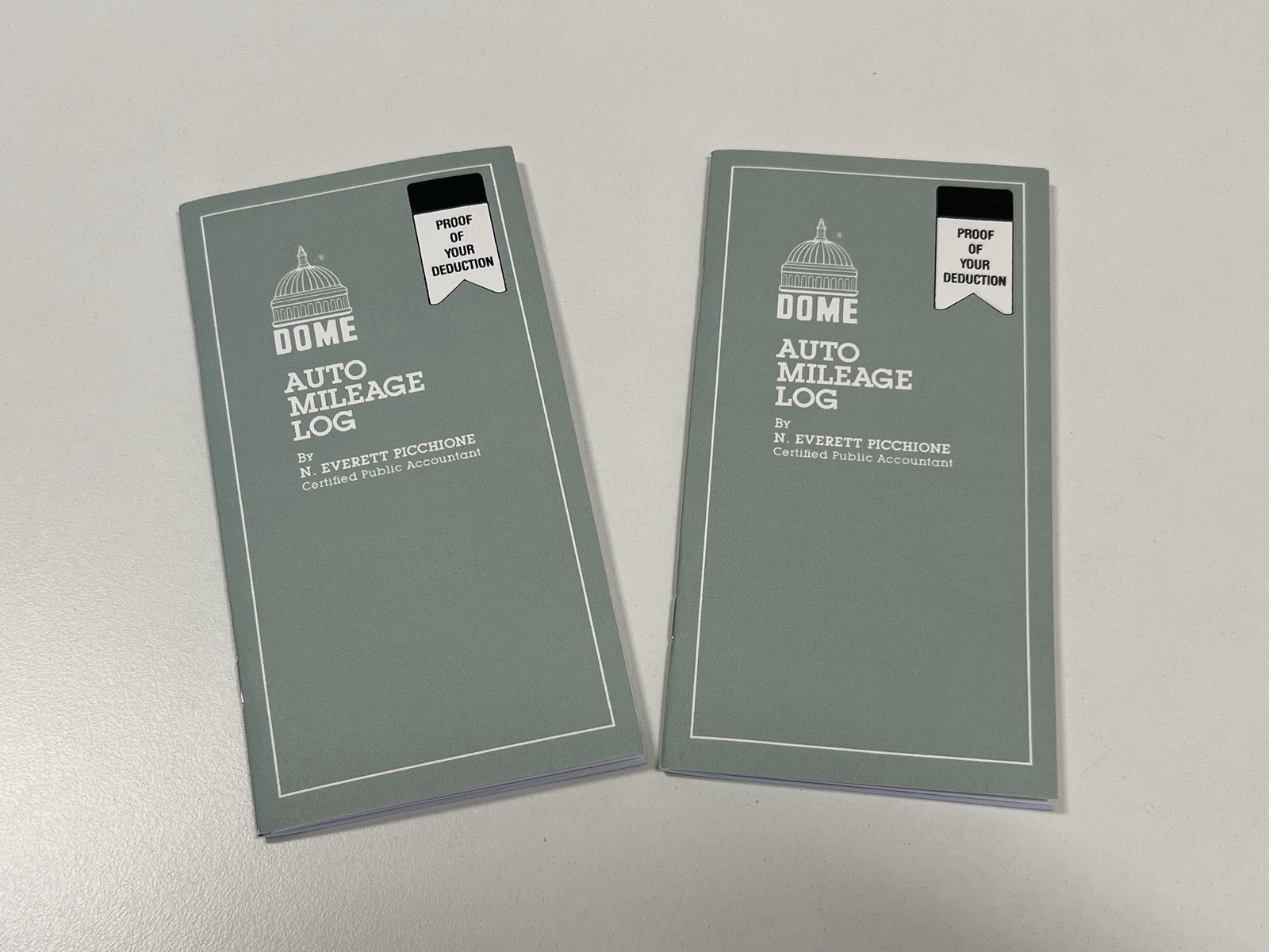 2 pk Dome 770 Auto Mileage Log Book FAST FREE SHIPPING Monthly Record Keeping