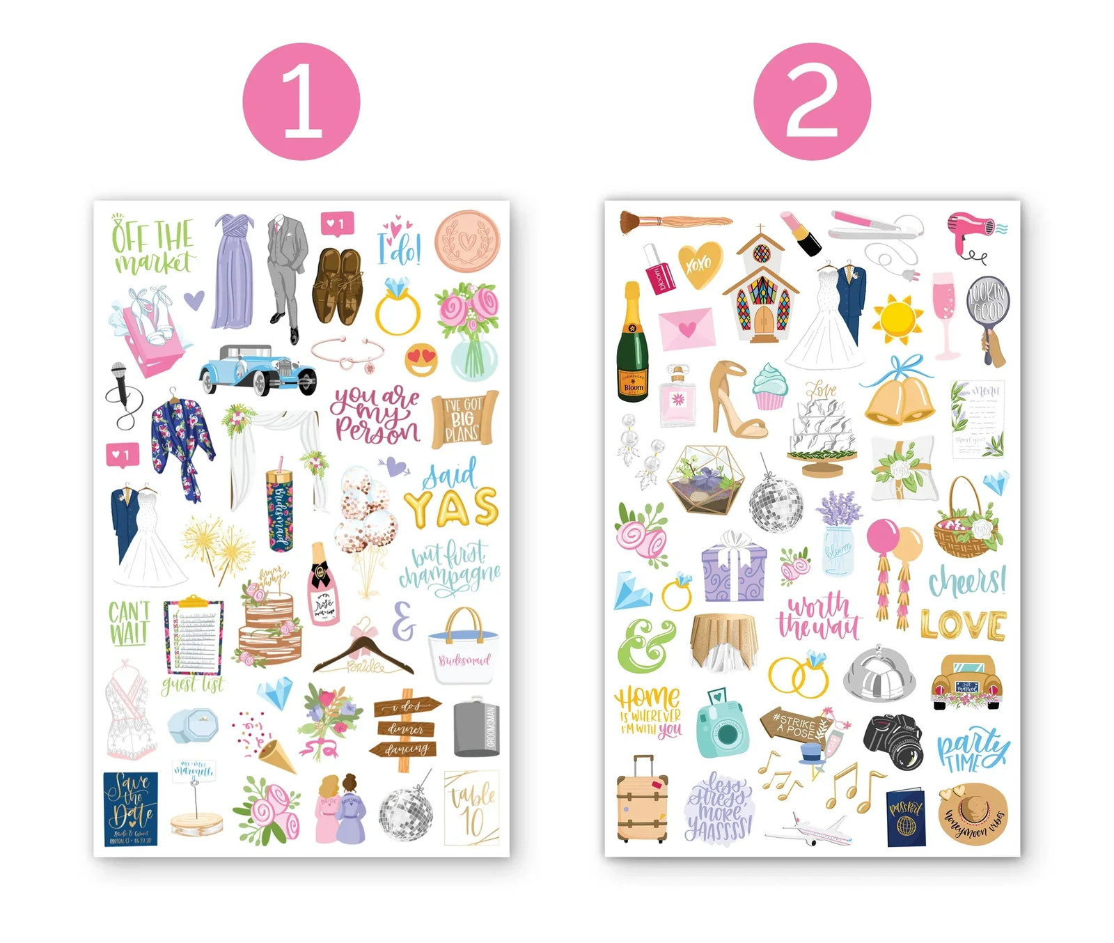 bloom daily planners Planner Sticker Pack, Wedding Planning