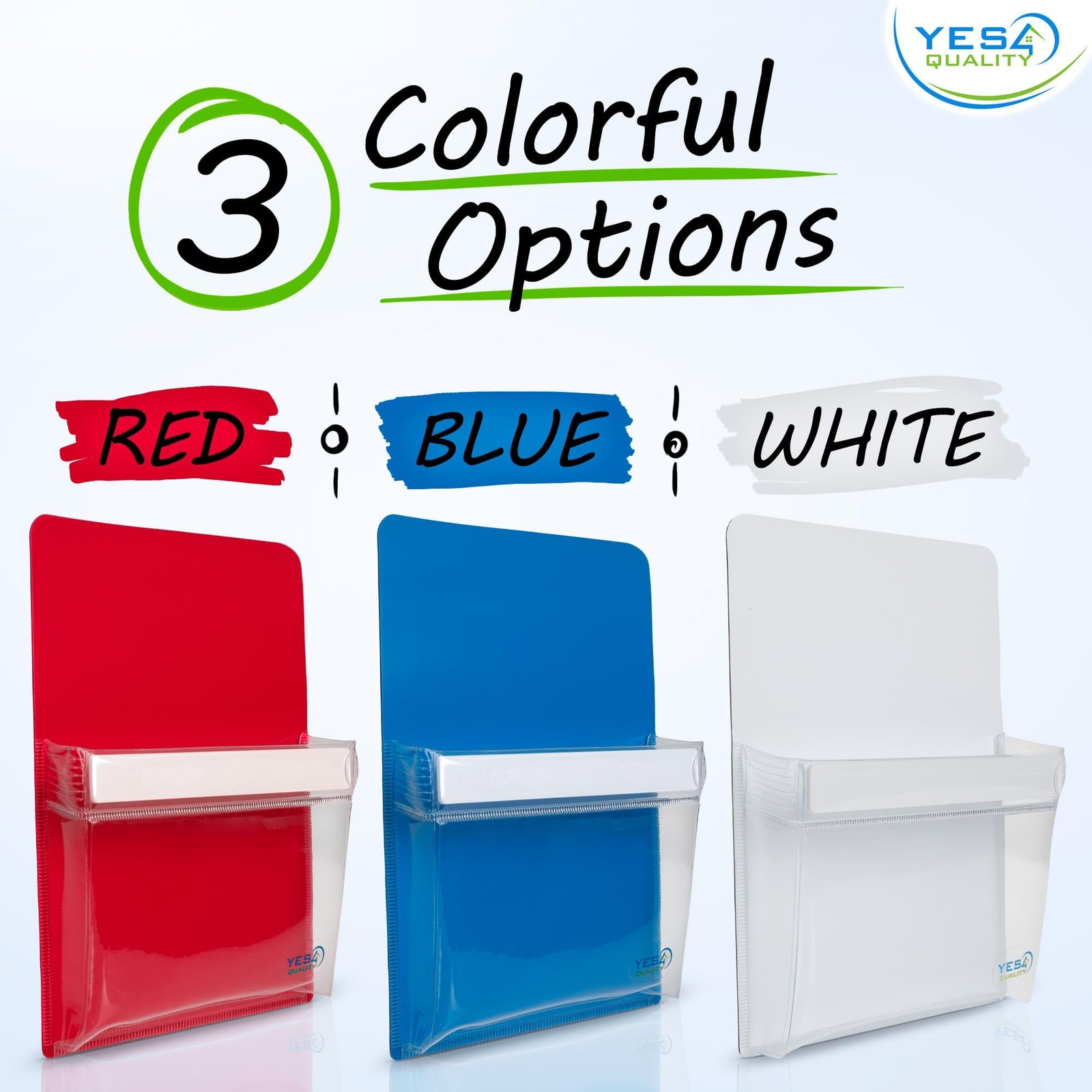 YES4QUALITY Magnetic Pen Holder for Refrigerator with Strong 1 Pack, White