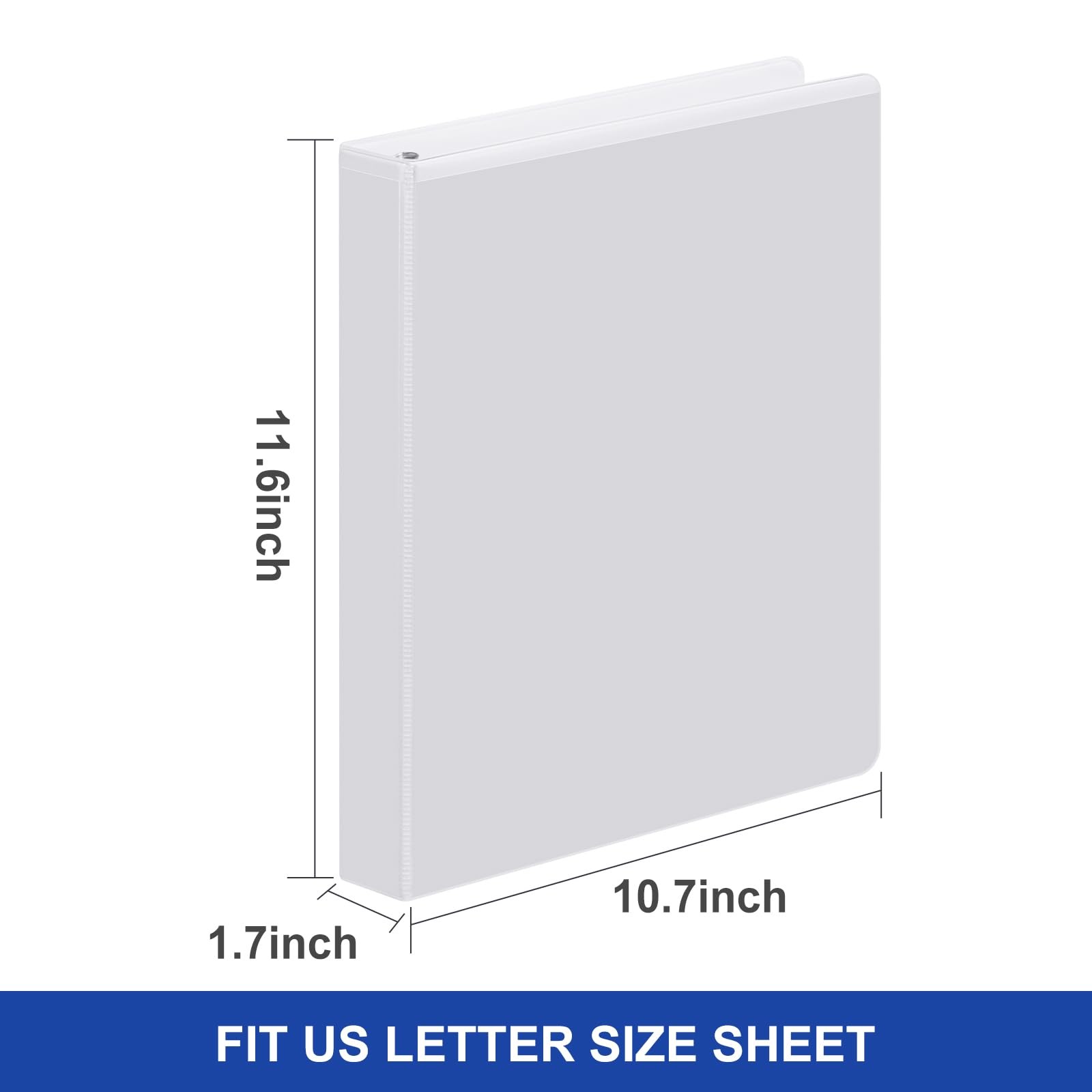 D-Ring Basic View Binder 1 inch 3 Ring Binders, 2.4mm-Thick, Hold 225 Sheets …
