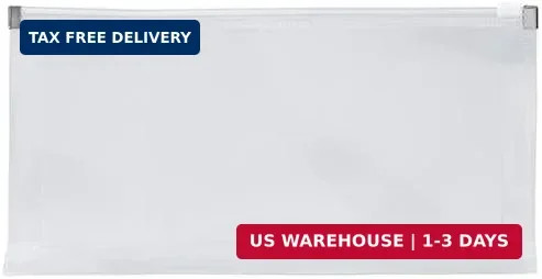 JAM PAPER Plastic Envelopes with Zip Closure – #10 Booklet Wallet – 5 x 10 – Cle