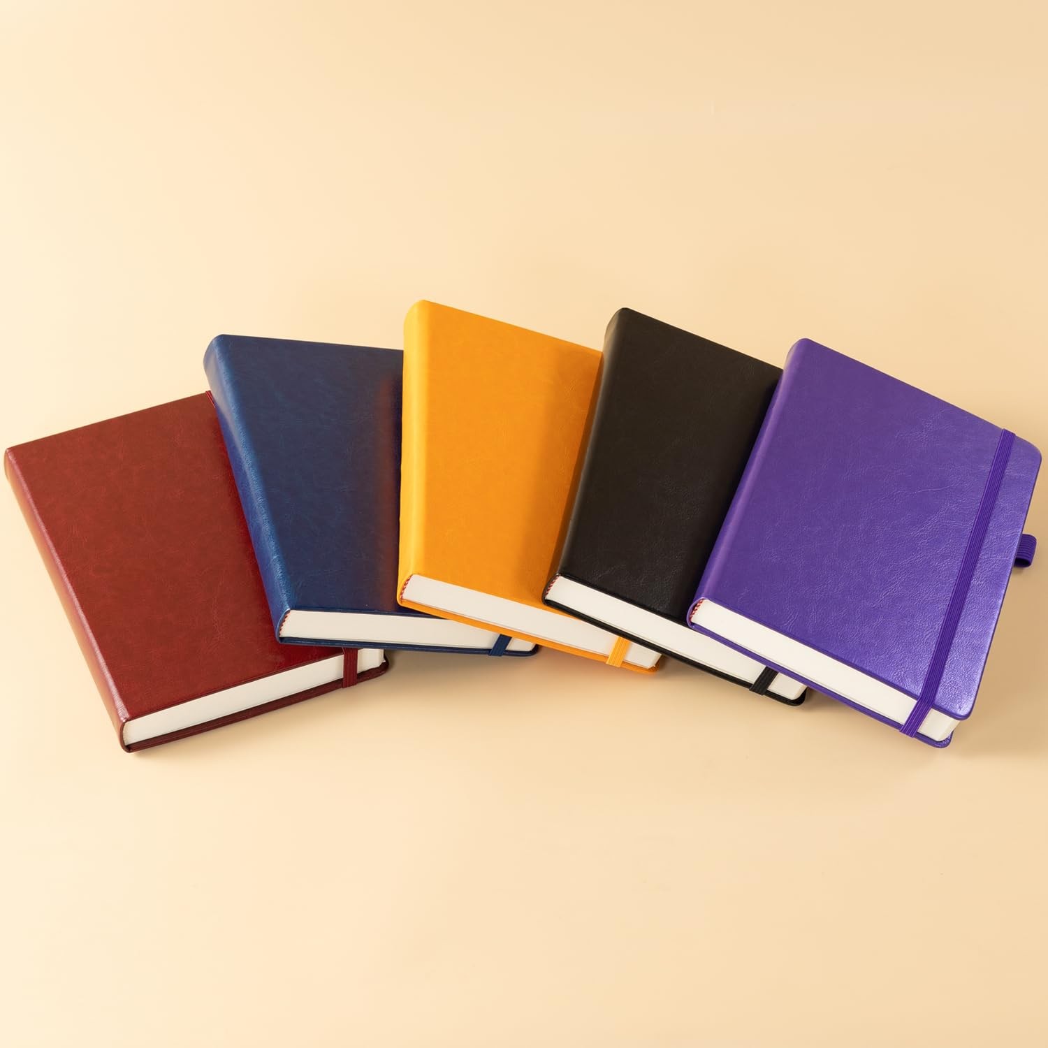 Hardcover Lined Notebook Journal for Writing, 320 Pages Leather Thick College…