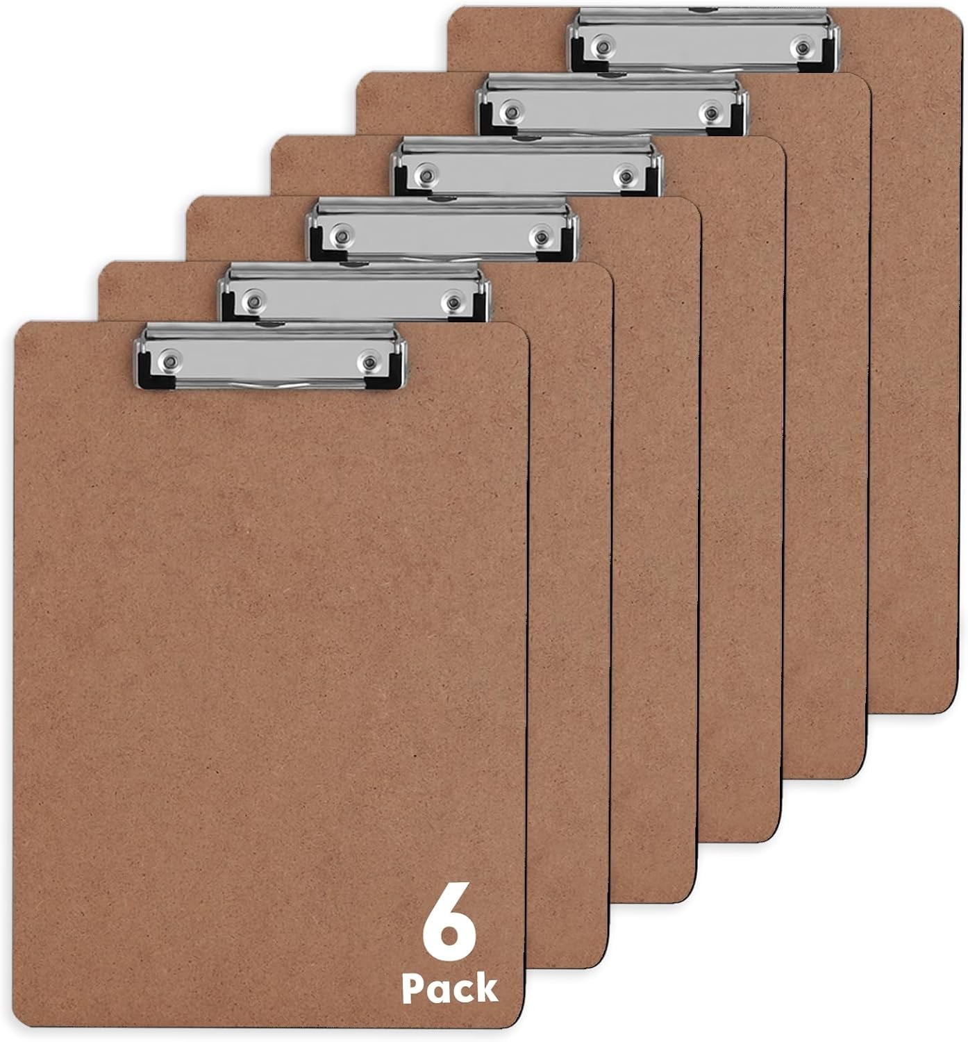 Clipboards, 6 Pack Hardboard Office Clipboards, Low Profile Clip, Clip Boards 8
