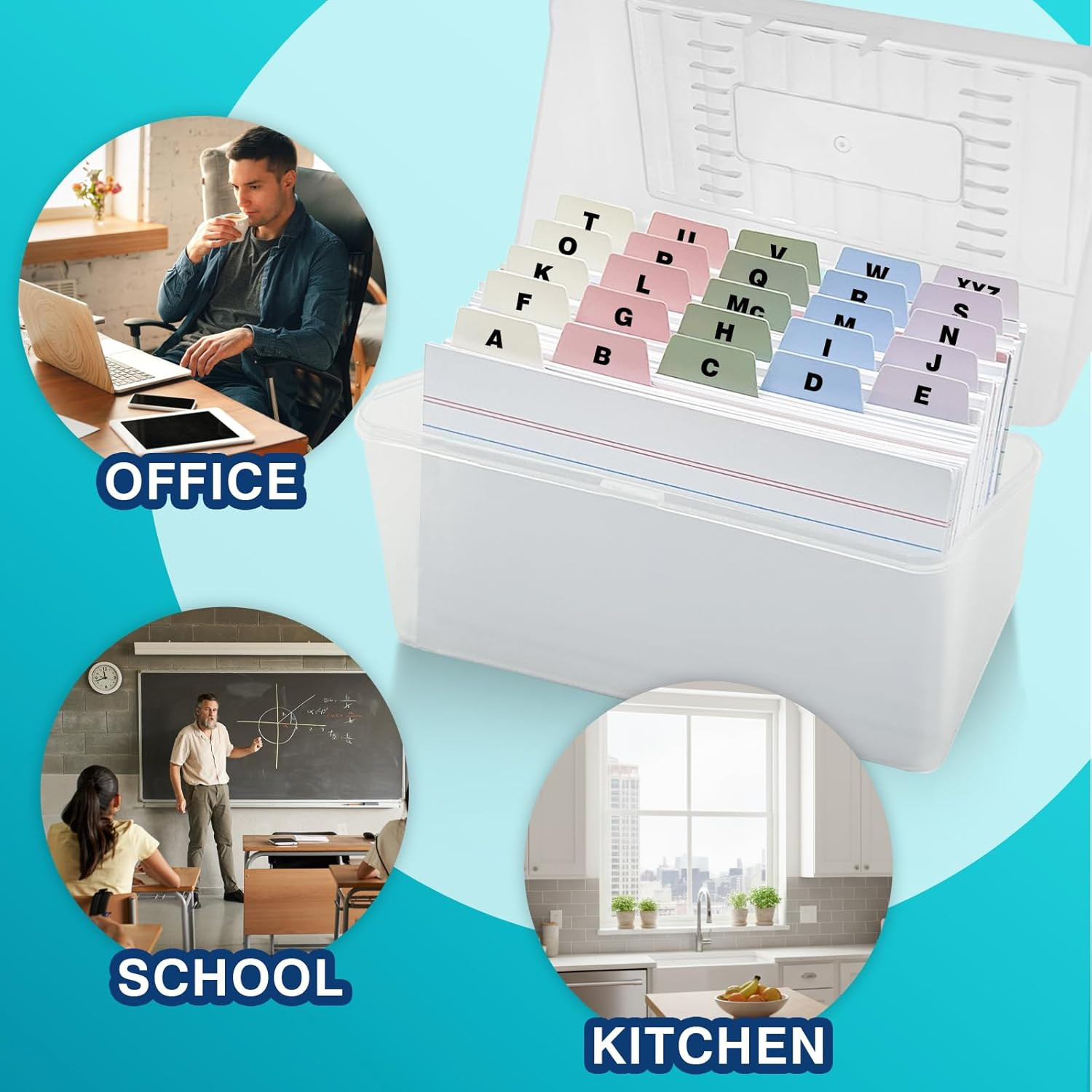 3X5 Plastic Index Card Dividers, Morandi Colors, Heavyweight Poly Index Card Gui