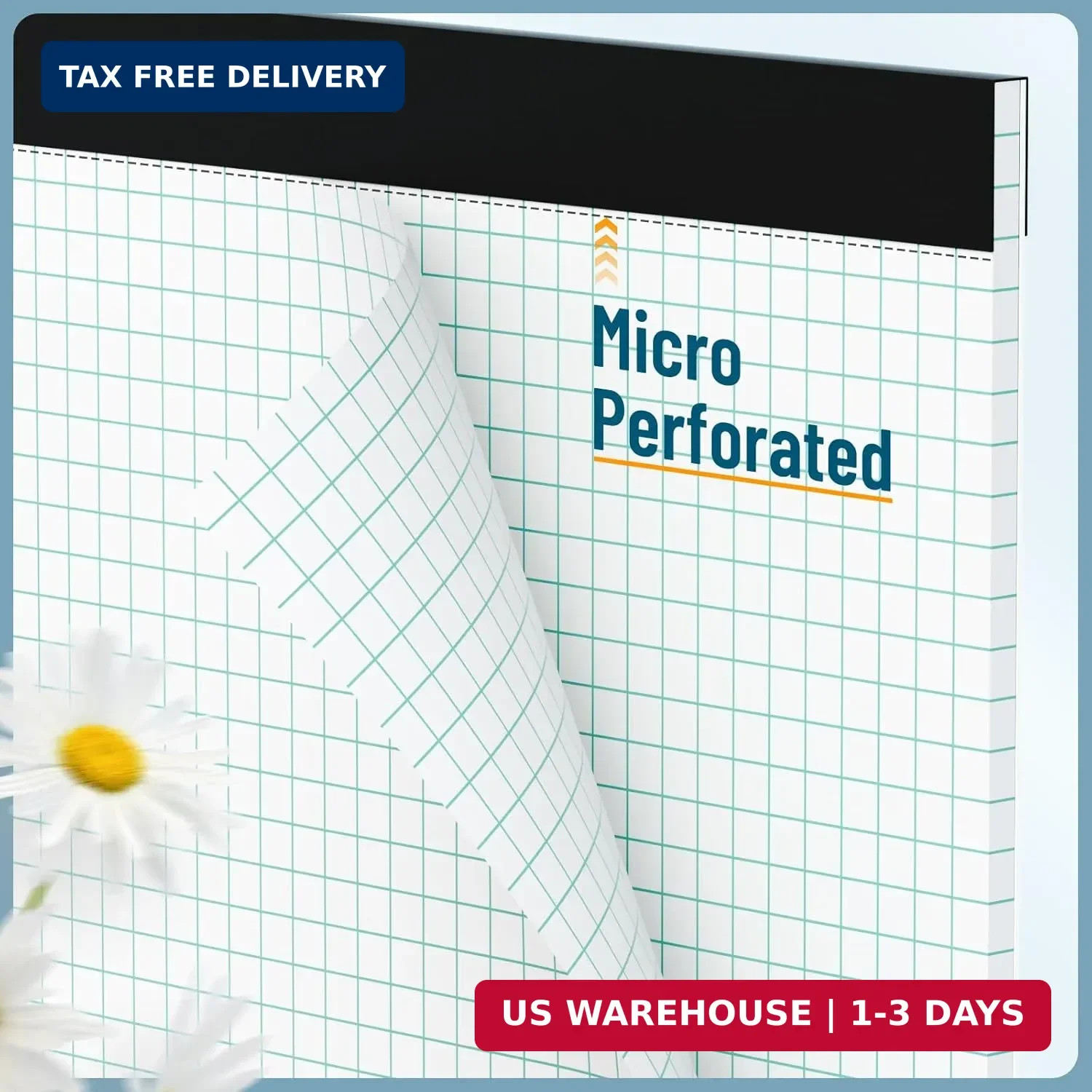 AILZFEI Graph Paper Notebook 8.5 x 11 Grid Paper Pad Quad Ruled, 2 Pack, 30 Shee