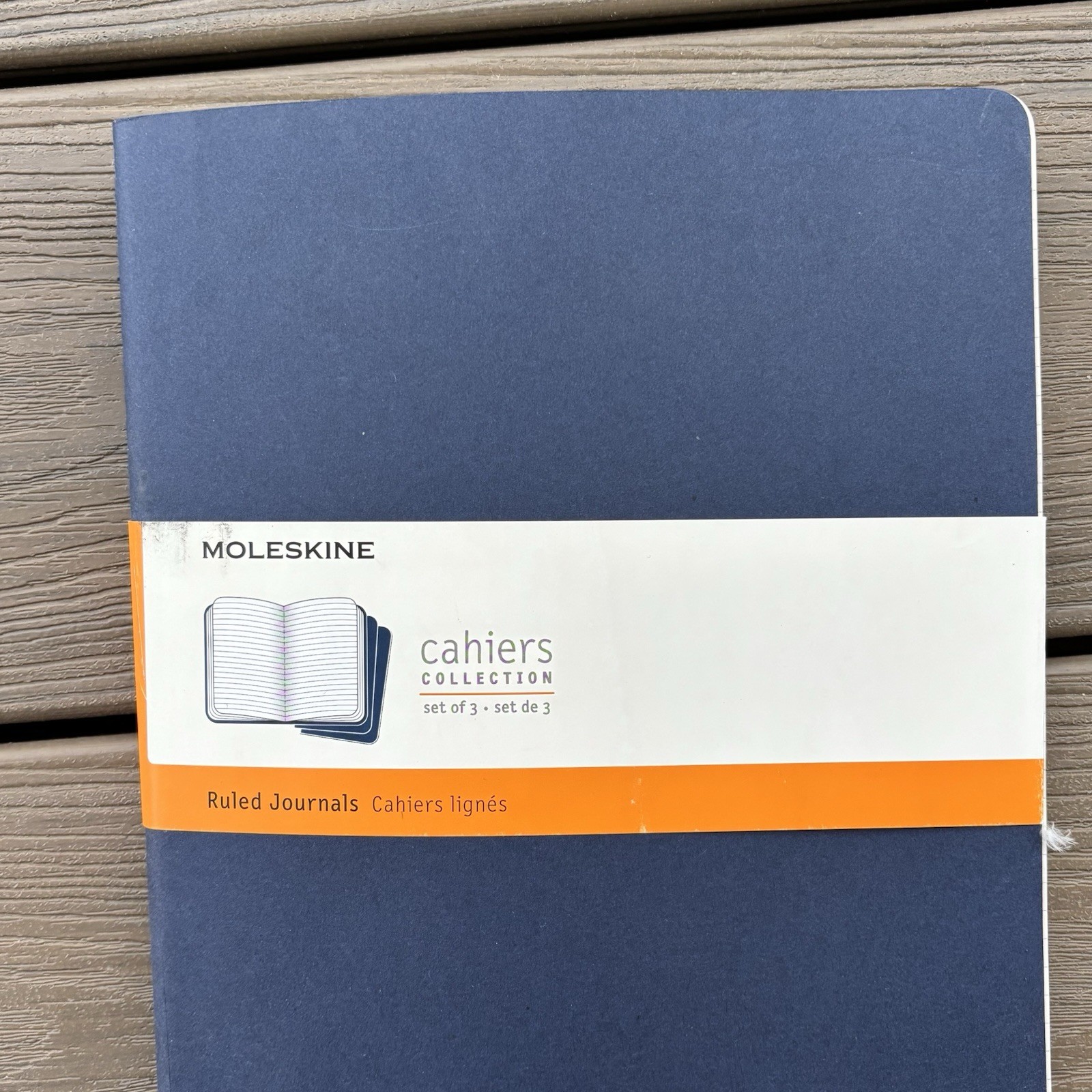 Moleskine Cashier Journal, 3-Pack Soft Cover, XL (7.5″ X 9.5″) Blue 120 Pages