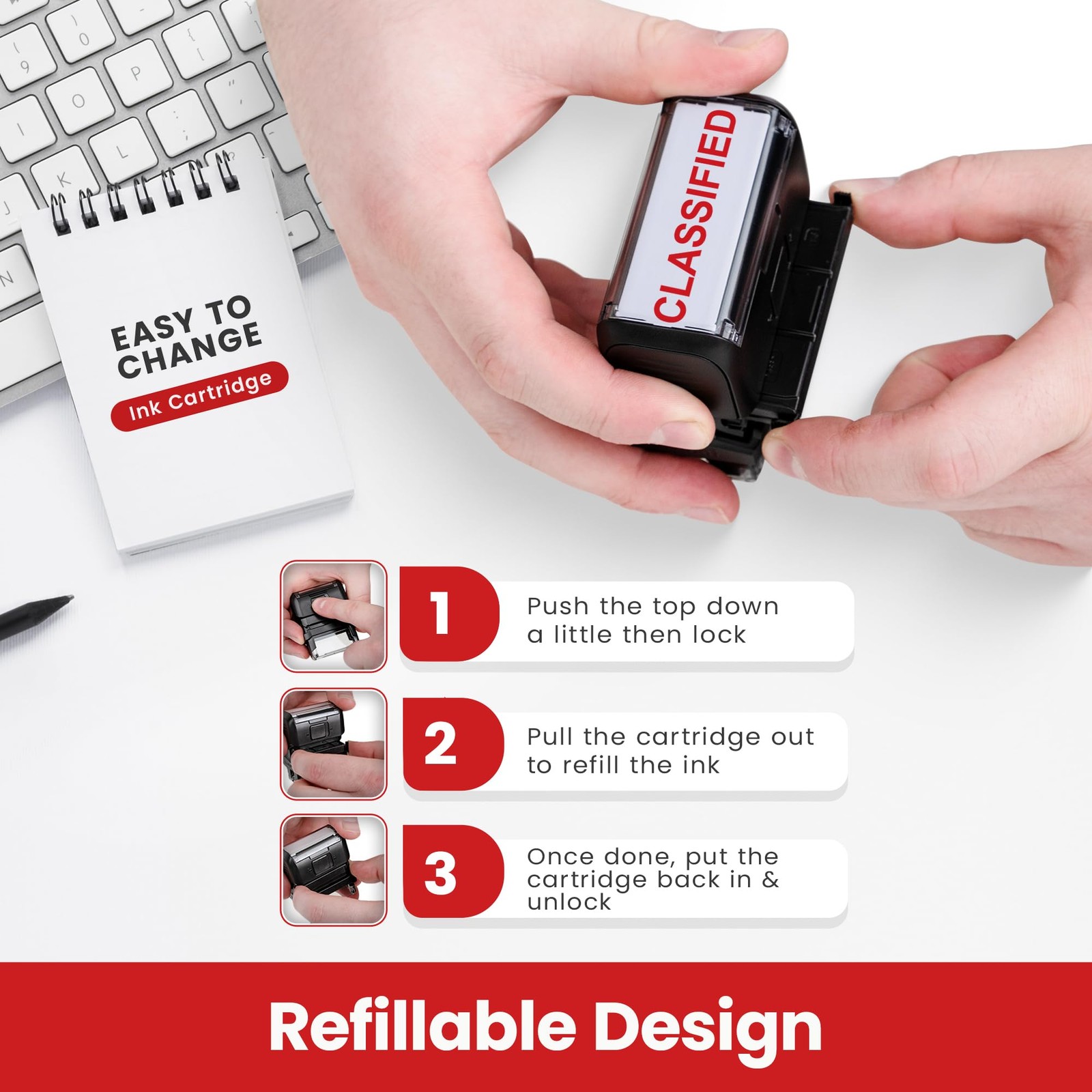 Classified – Self Inking Rubber Stamp – Ink Stamps