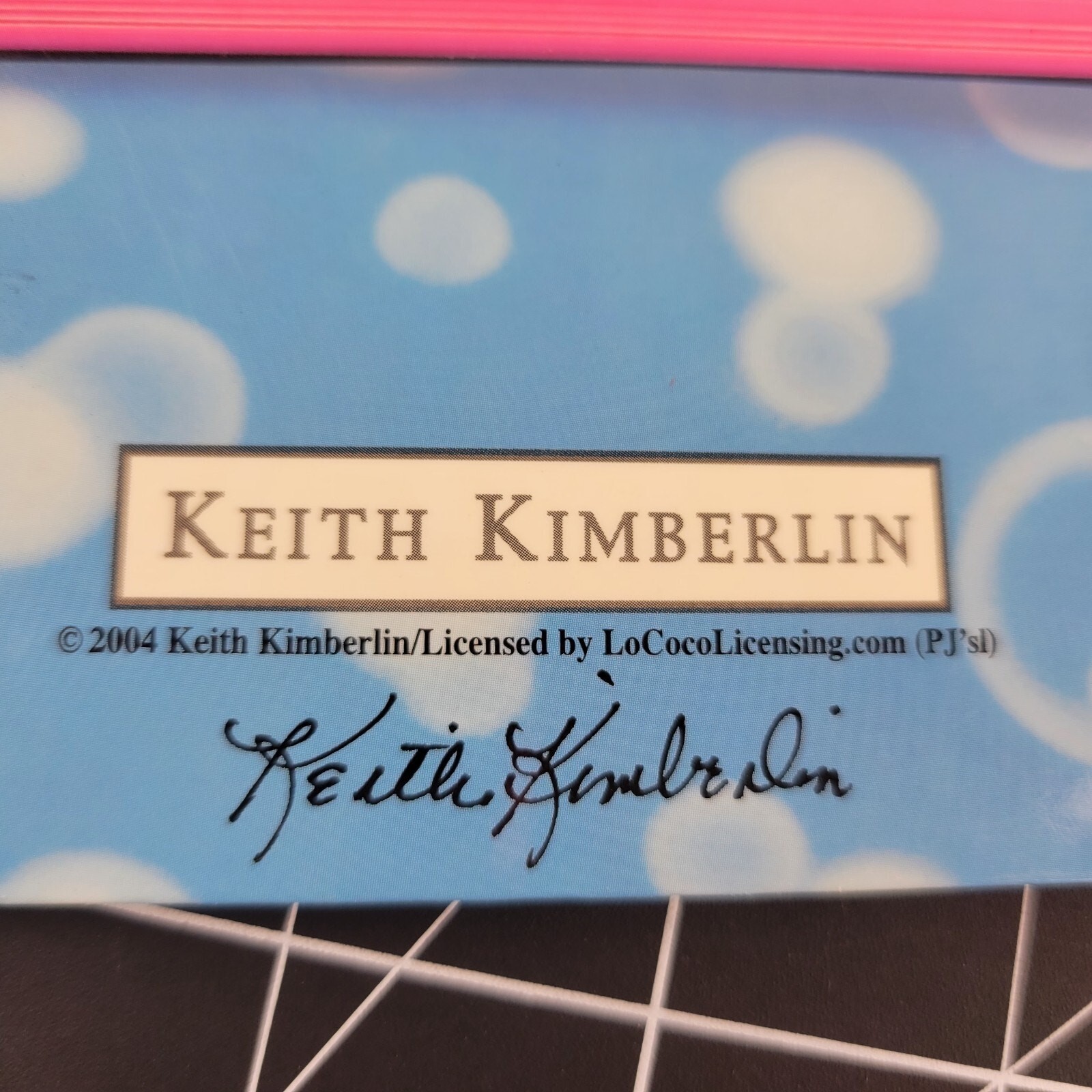 Vtg Pocket Folder Keith Kimberlin Kitty Cat Fluffy Kitten Pink Box 3 Ring 2004