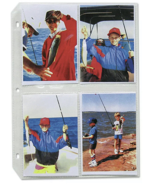 C-Line 52584 50-Pc. Photo Storage Pages for (8) 3-1/2 in. x 5 in. Photos New