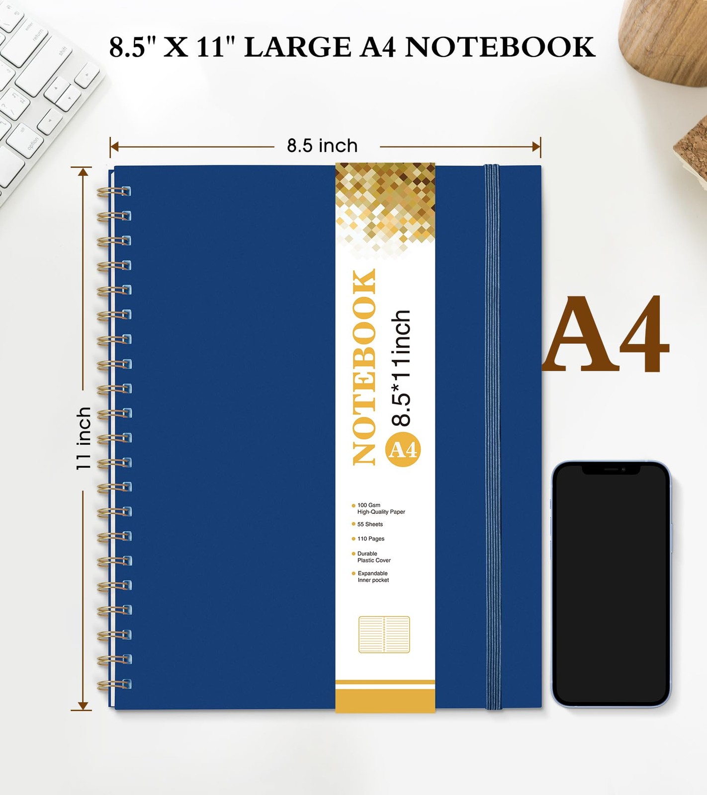 Spiral Notebook Journal 8.5Ã¢â‚¬Â x 11Ã¢â‚¬Â A4 Large Notebooks for Women L…