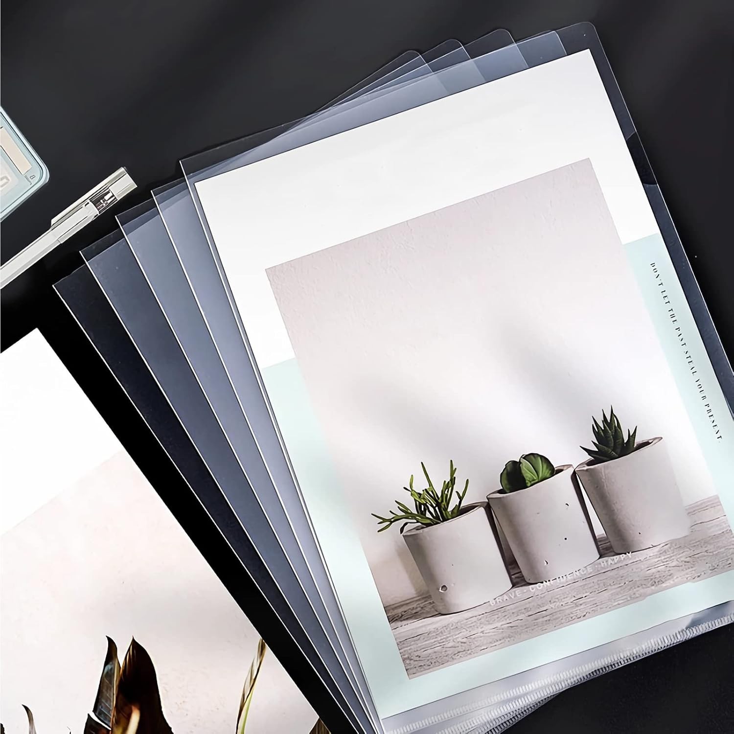 10 Pack Clear Document Folder, L-Type Plastic File Clear Folders Letter Size