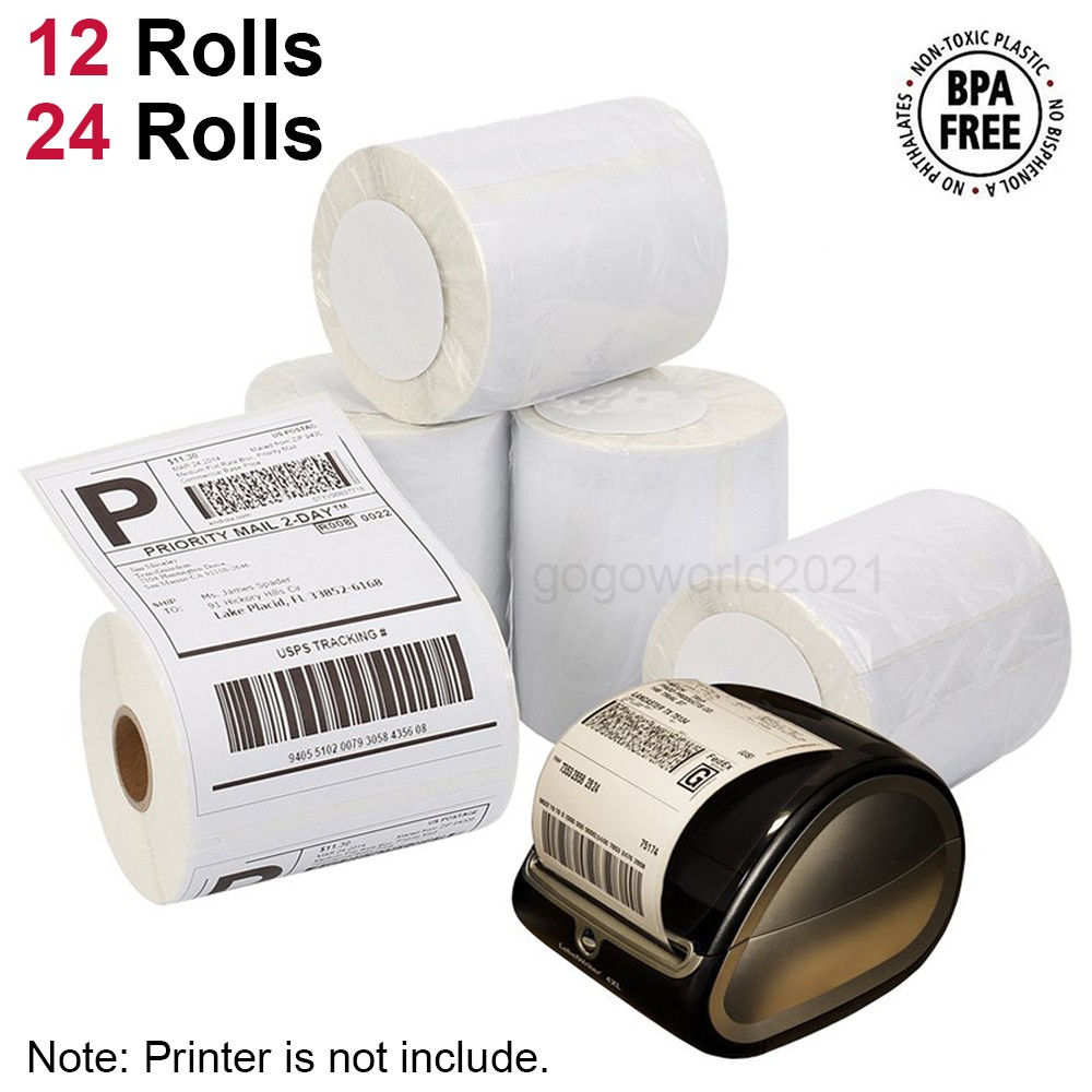 12-24 Rolls 220 DYMO 4XL Labels Direct Thermal Shipping 4×6 1744907 compatible