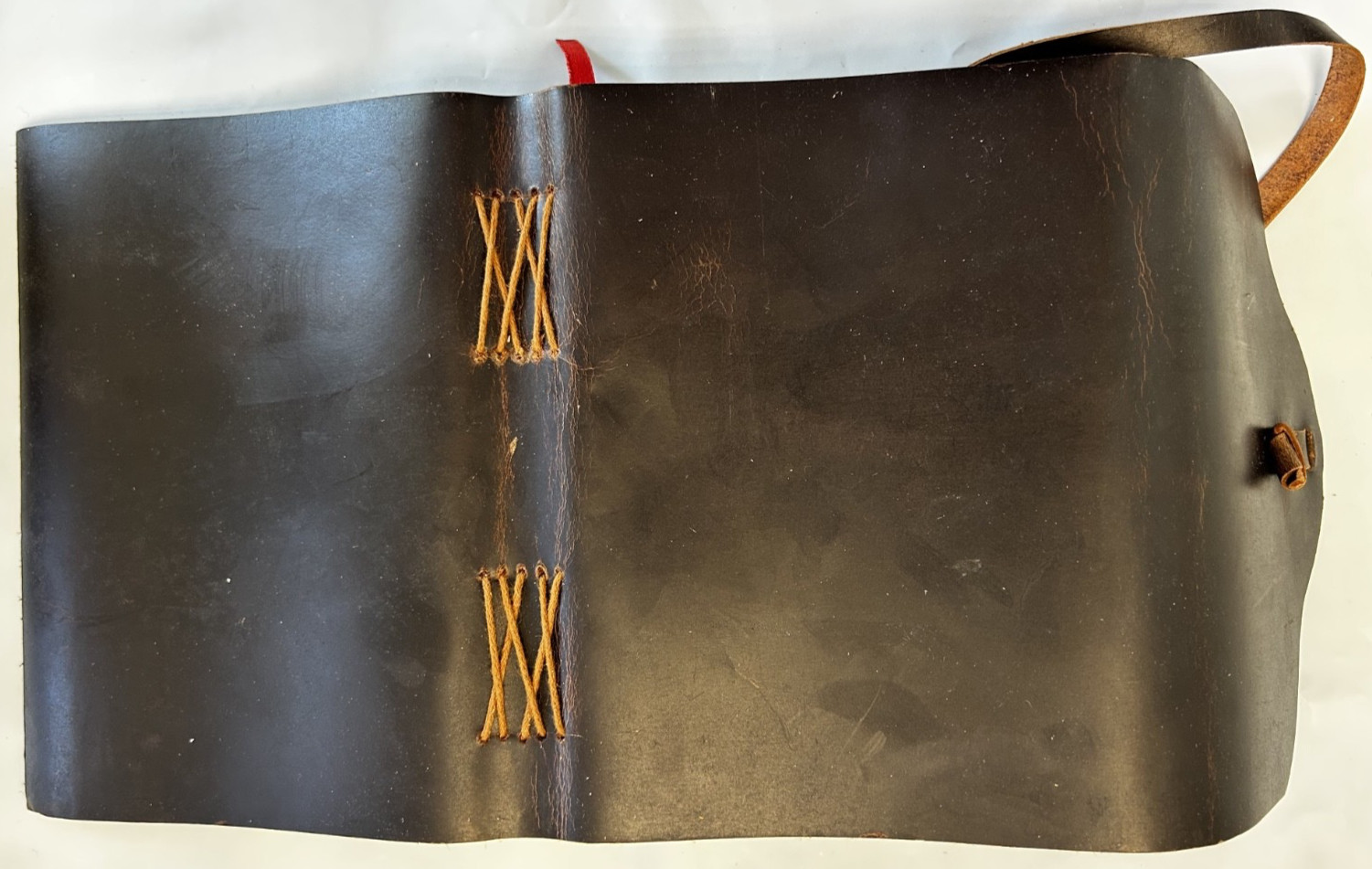 2-Pack Handmade Genuine Leather Diary Journal Notebook Blank Dark Tan 110 Pages