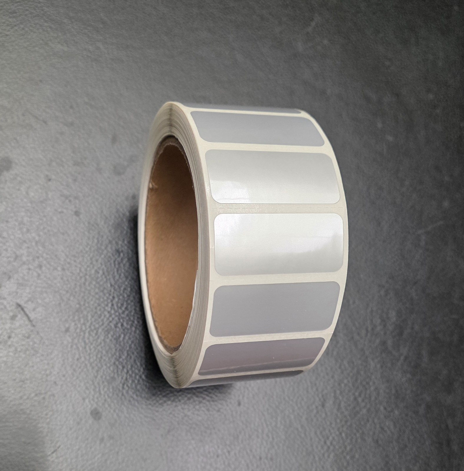 1 Roll of 1.75″ x 0.75″ Thermal Transfer Silver Mylar Labels, 3″ core, qty 2000