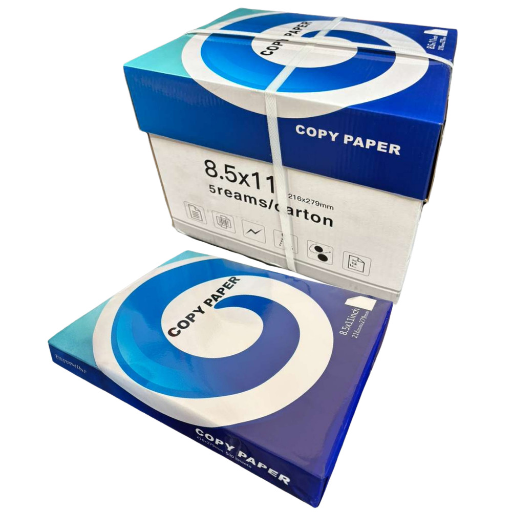 COPY PAPER 20 lb – Letter Size (8.5 in x 11 in) – 5 REAMS/CASE