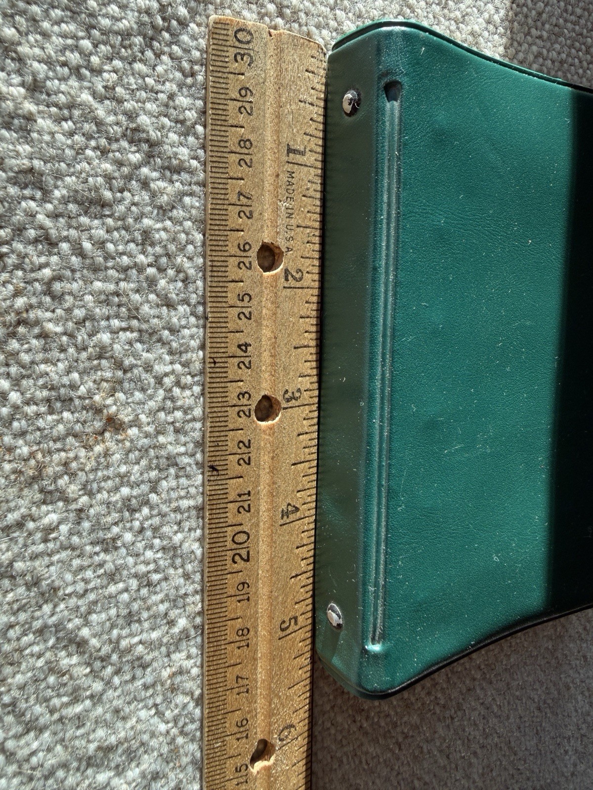 Vintage Small Green 6-Ring Binder Pocket Memo Book Planner 5×3 MCM Notebook