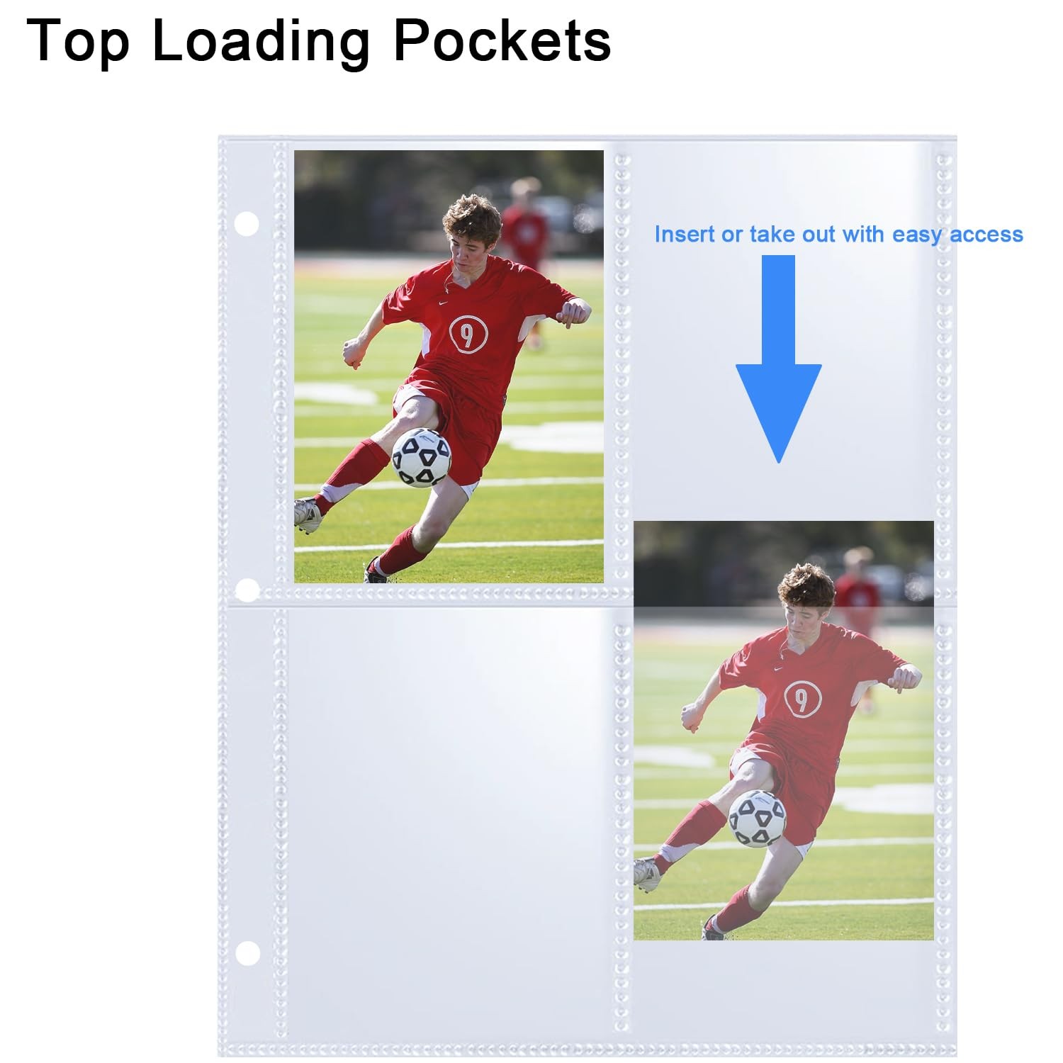 50 Pack 400 Pockets 2.5×3.5 Trading Card SleevesA5 Binder 4 Pocket Card Sleev…