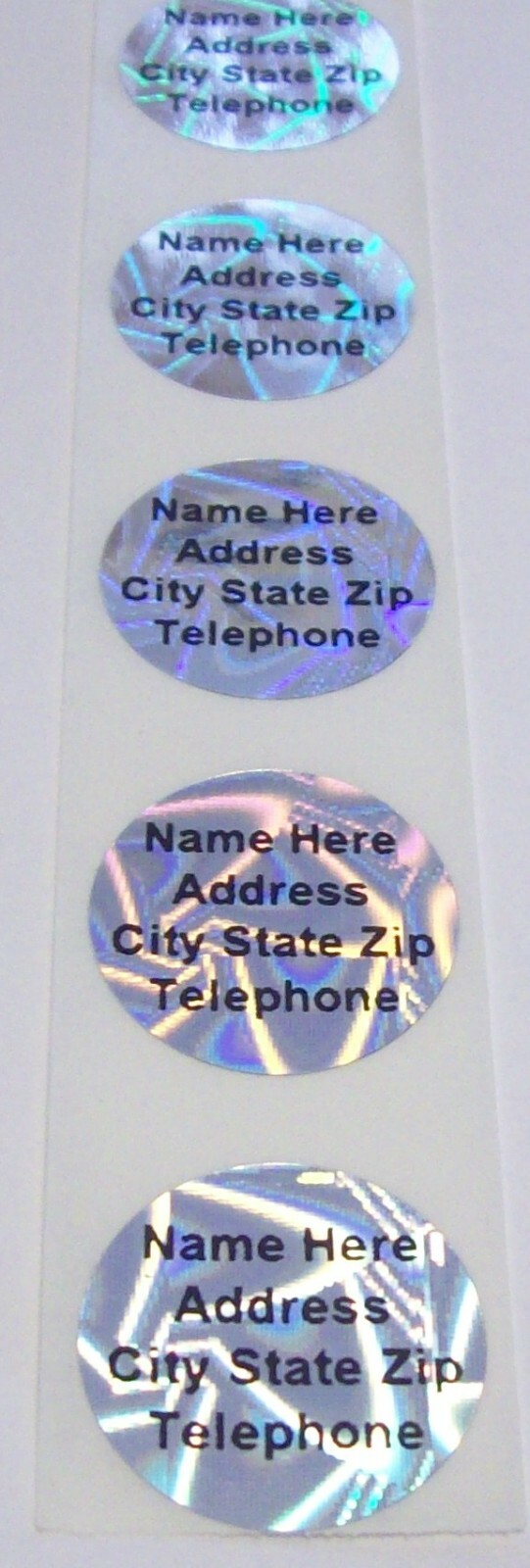 100 to 1000 Custom MGR20c 3/4″ Round Tamper Evident Hologram Adhesive Labels