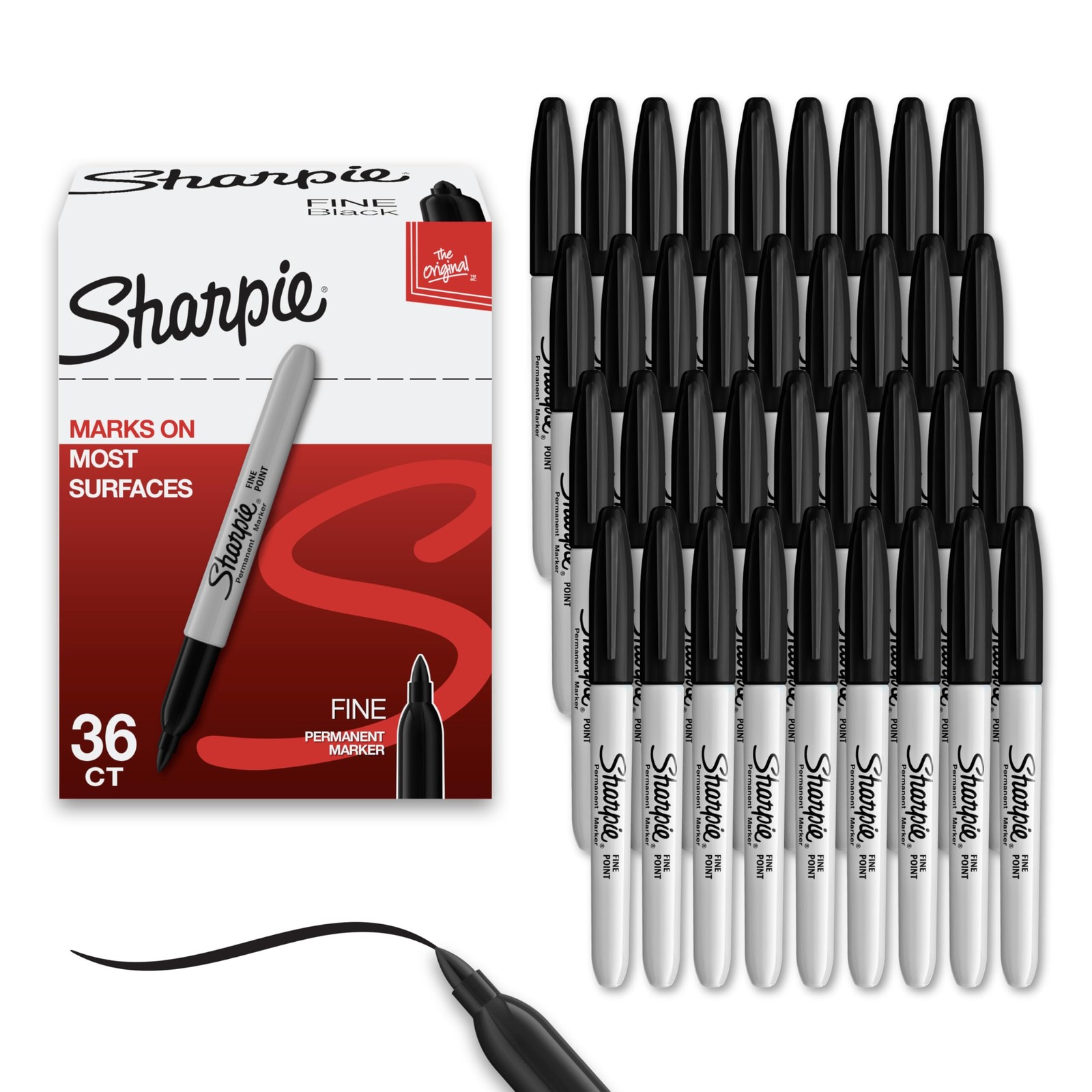 Sharpie Permanent Markers, Bulk Set, Fine Tip Markers, For Plastic, Metal, Wo…