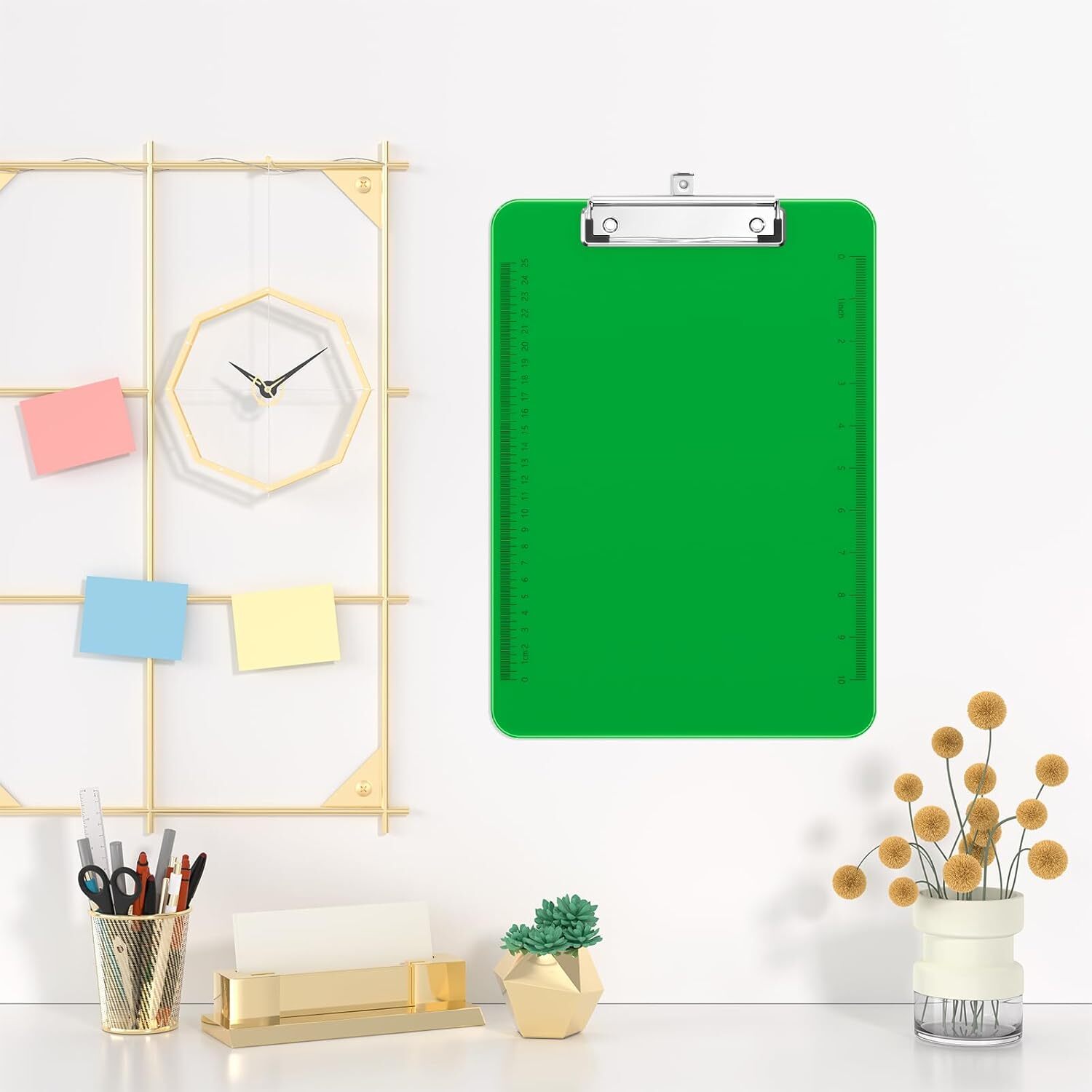 Plastic Translucent Clipboard w/ Low Profile Clip for Office School, 12.5×9 Inch
