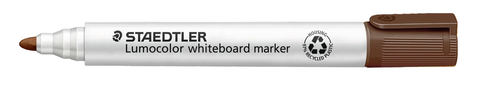 10 PCS 3517 2.0mm Bullet Tip Lumocolor Whiteboard Marker Pens Brown Ink