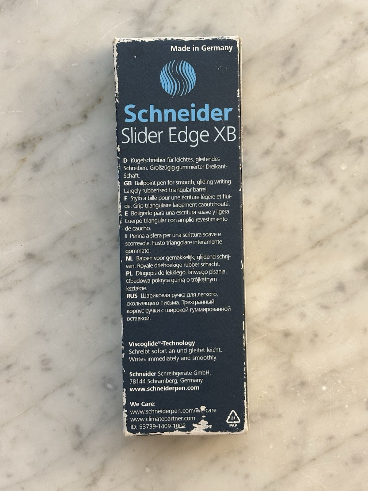 SET OF 8 SCHNEIDER BALLPOINT PEN SLIDER EDGE XB GREEN – 152204