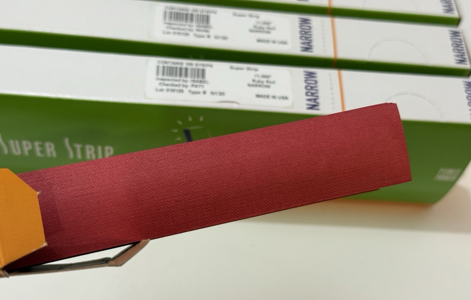 Lot of 5 – Powis 11″ Ruby Red Narrow Super Strip N130 – 100 Per Box