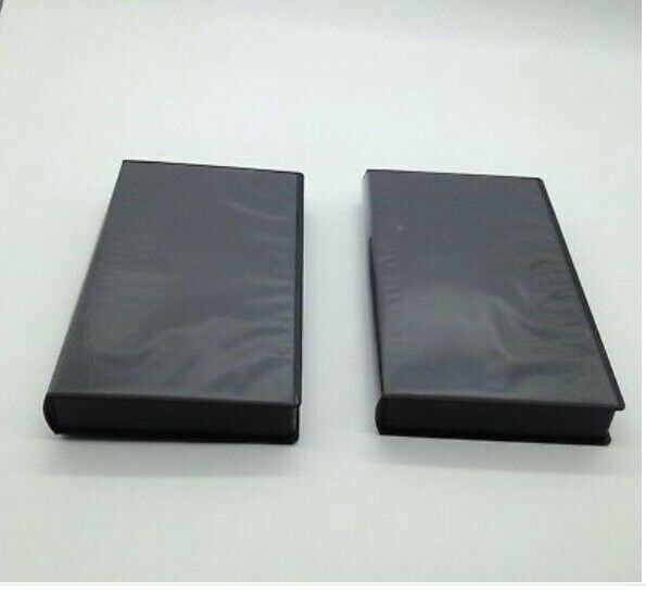 100 STANDARD BLACK VHS CASES, FULL SLEEVE WITH HUB PSV10HUB