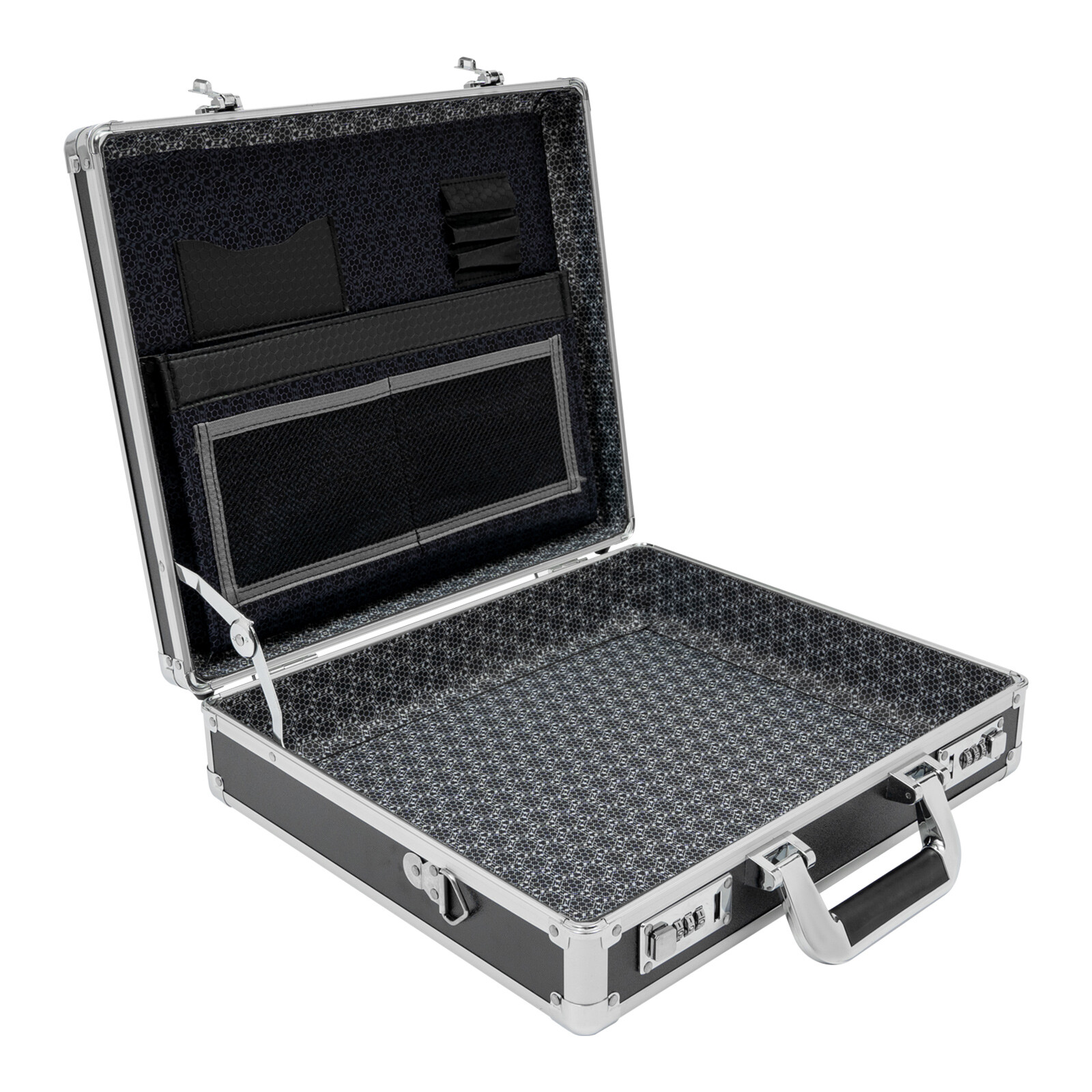 Locking Briefcase Combination Lock Hard Laptop Case Strap Briefcases for Men