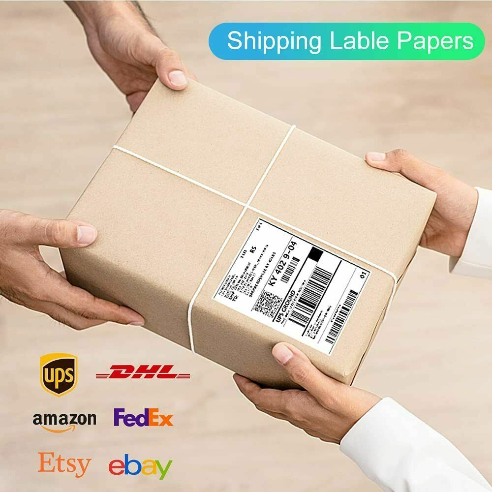 1000 4×6″ Fanfold Direct Thermal Shipping Labels for Thermal Printer US