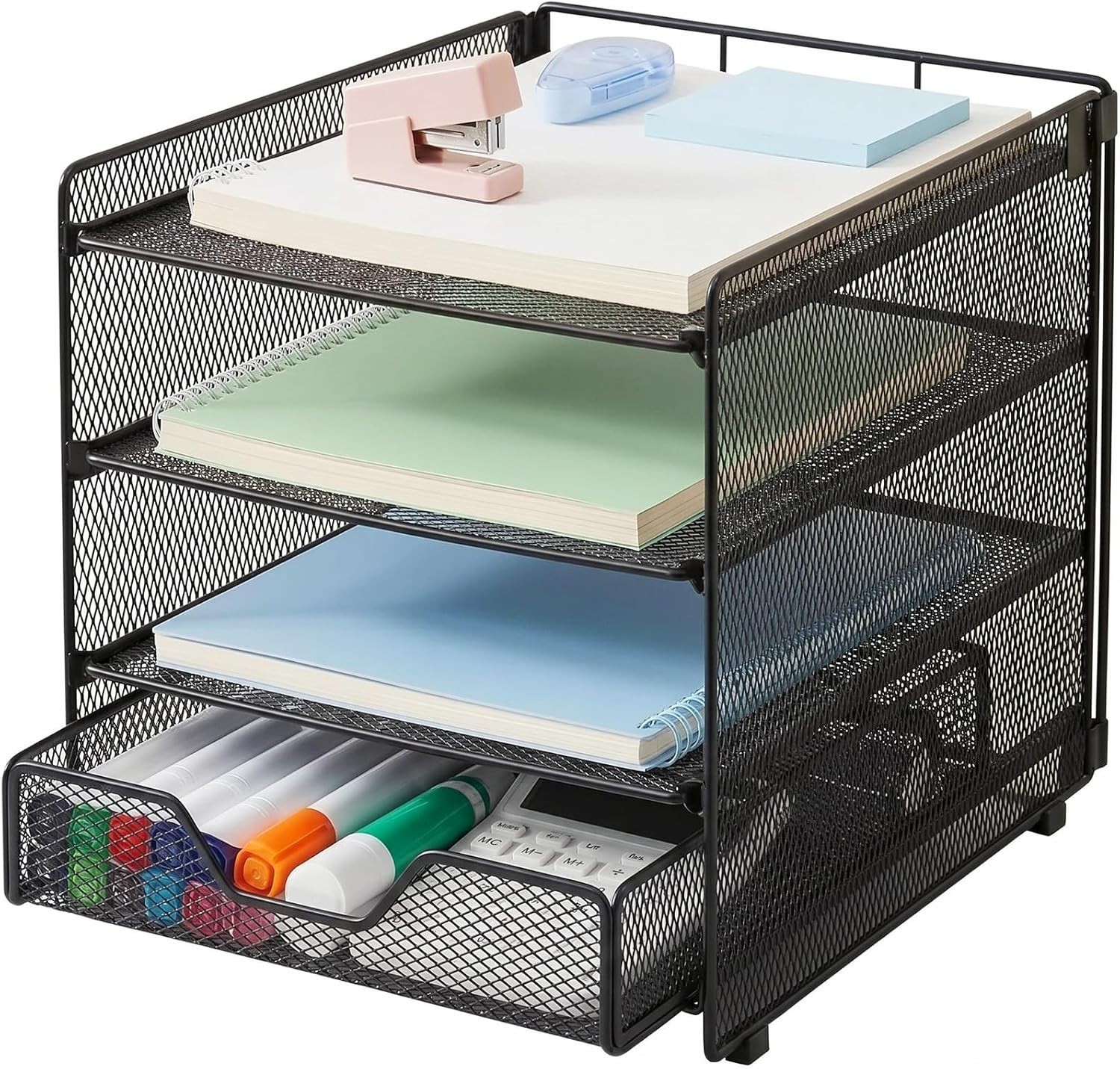 Folding 4-Tier Desk Organizer – Maximize Space and Enhance Productivity