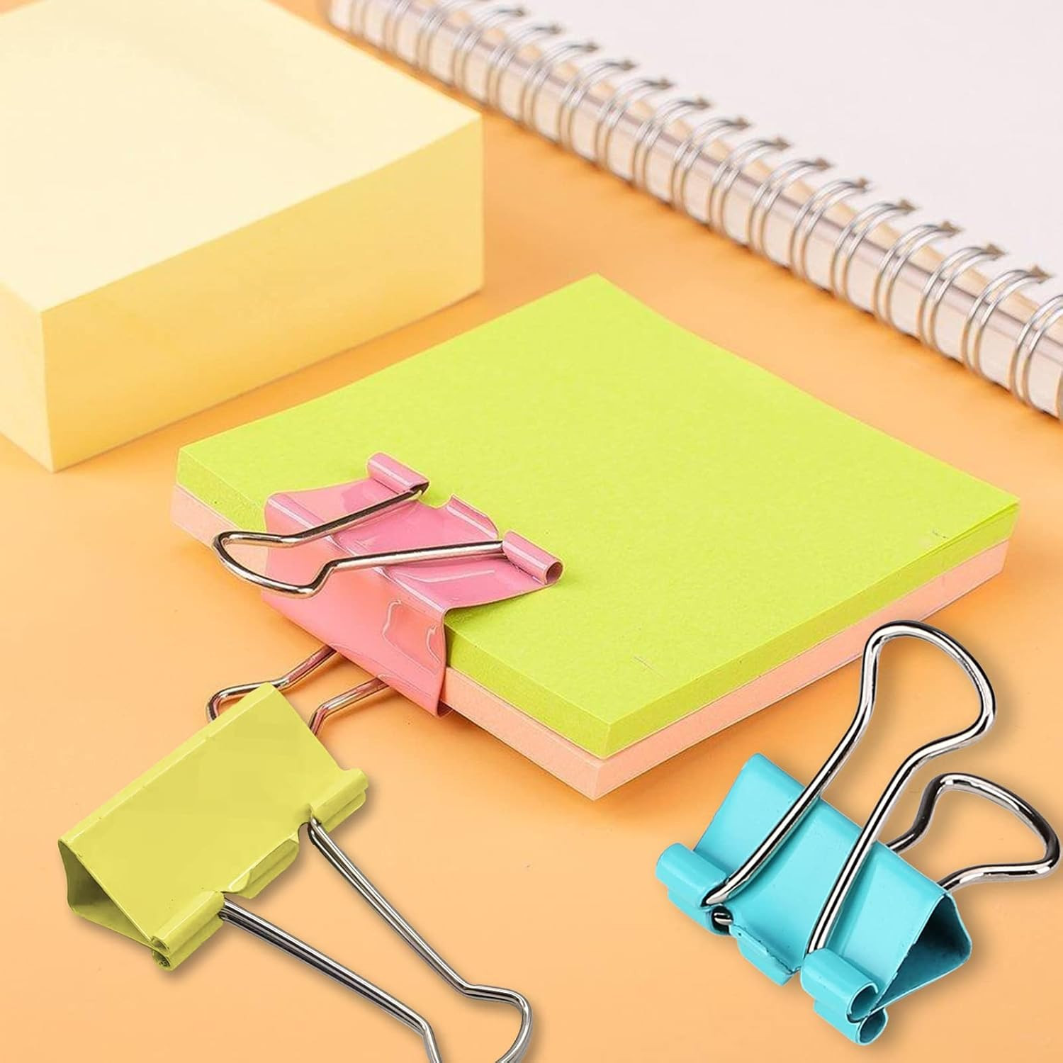 2 Inch Extra Large Binder Clips (24 Pack), Assorted Colors, Colored Jumbo Paper