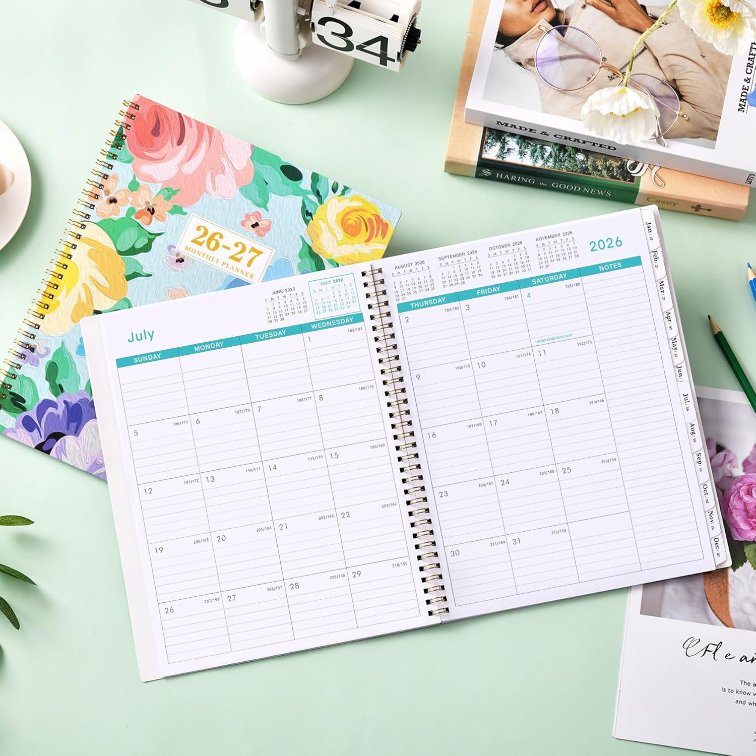 Planner 2026-2027 – Monthly Planner 26-27, JUL 2026 to DEC 2027, 9”X11”, 18 Mo
