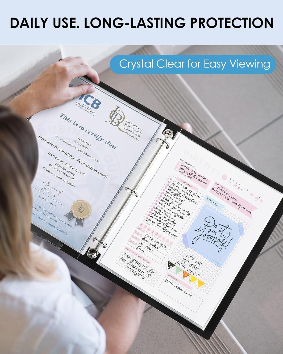 Multi-Purpose Clear Sheet Protectors 8.5×11 for Home, School, and Office Use