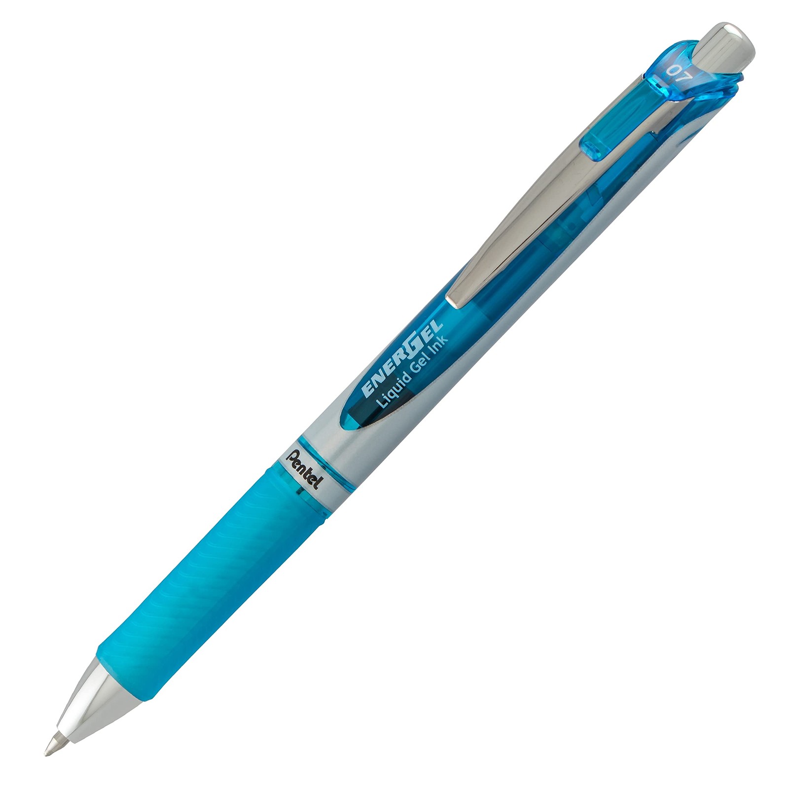Pentel EnerGel Deluxe RTX Retractable Liquid 2 Count (Pack of 1), Sky Blue