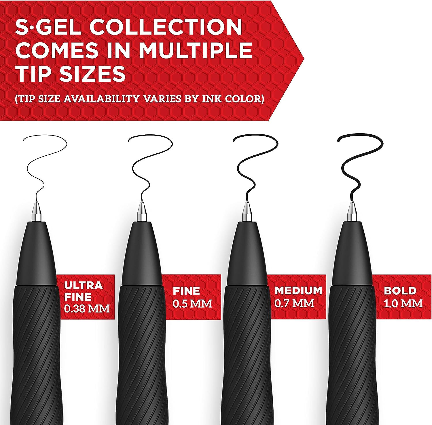 Sharpie S-Gel Gel Pens Bold Point 1.0 Mm Black Ink Gel Roller Ball Pen 12 Ct