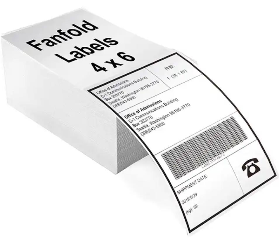4000 Fanfold 4″ x 6″ Direct Thermal Labels. Shipping / Barcode Labels Zebra UPS